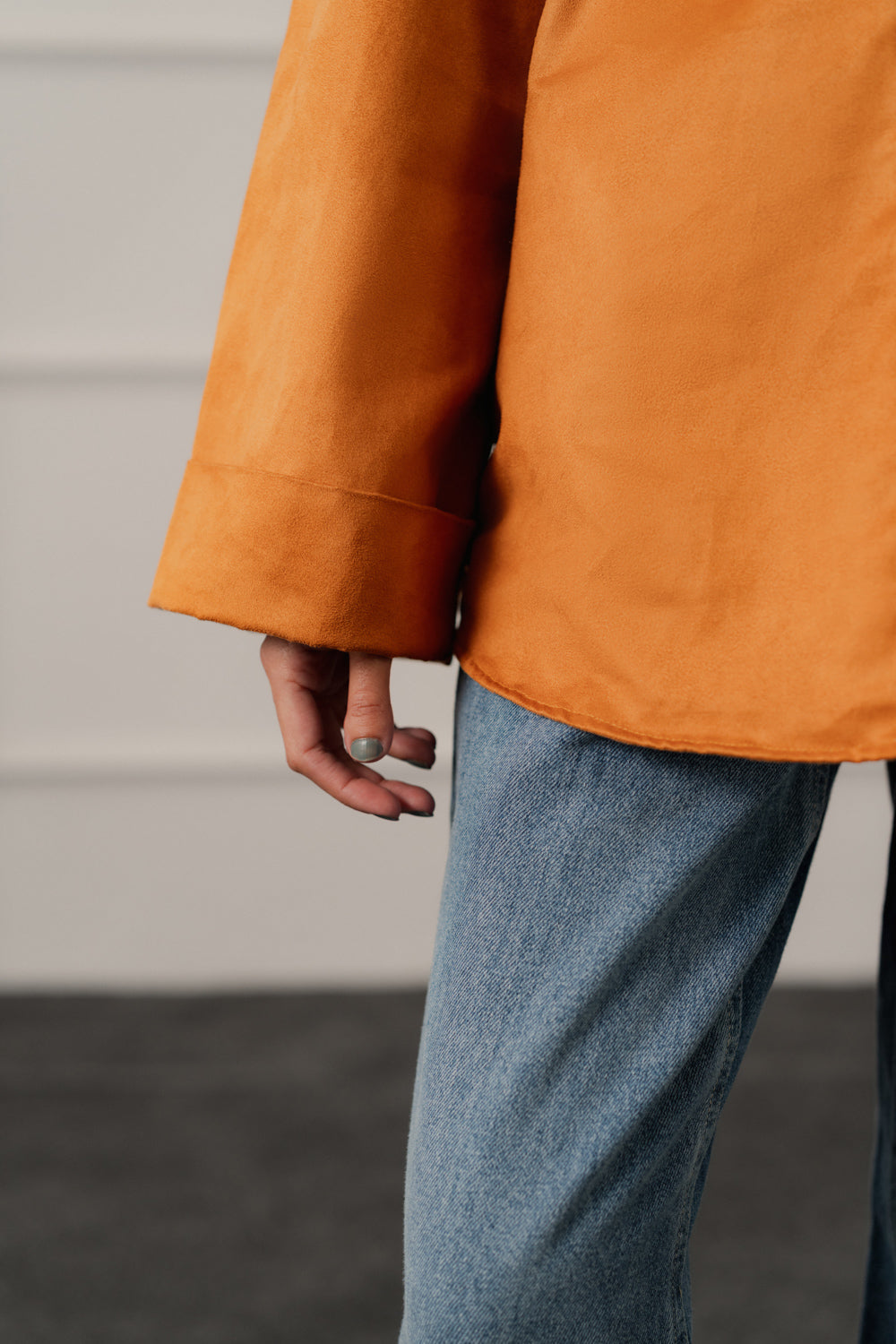 Rust Relaxed Fit Suede Shirt - Hustle N Holla