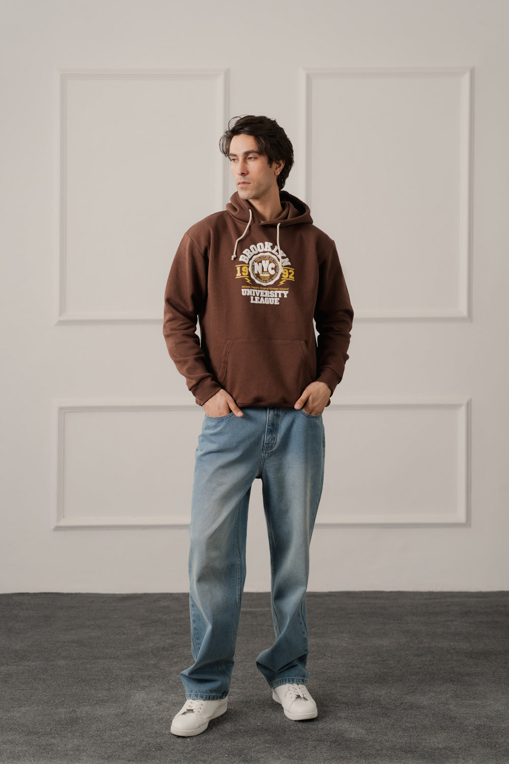 Blue Mid Washed Straight Fit Denim Jeans - Hustle N Holla