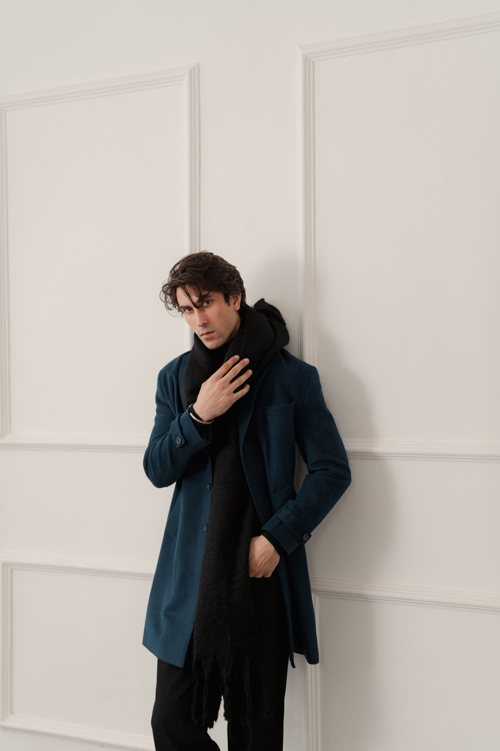 Blue Relaxed Fit Overcoat - Hustle N Holla