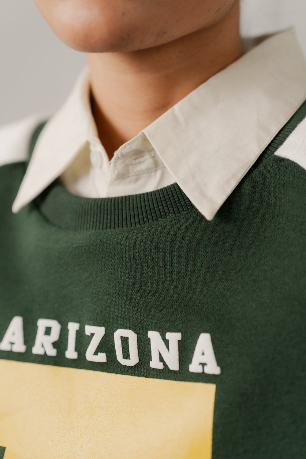 Green Relaxed Fit Varsity Sweatshirt - Hustle N Holla