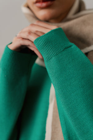 Emerald Green Relaxed Fit Sweater Top - Hustle N Holla