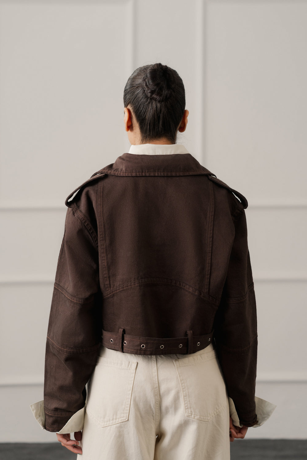 Brown Slim Fit Biker Jacket - Hustle N Holla