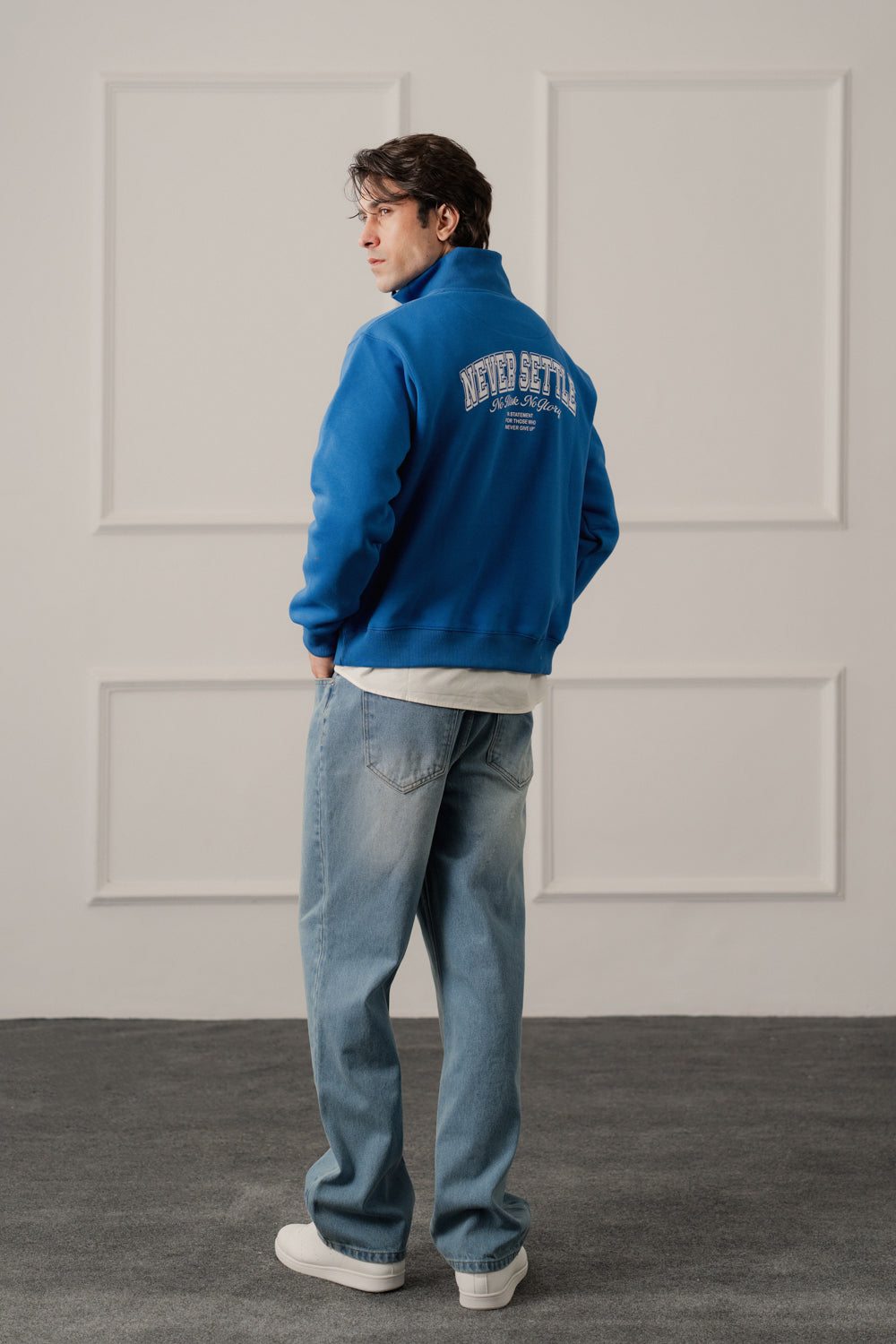 Blue Mid Washed Slim Fit Denim Jeans - Hustle N Holla