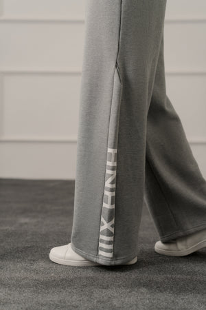 Grey Loose Fit Panelled Sweatpants - Hustle N Holla