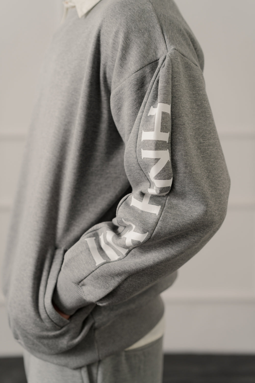 Grey Oversized Graphic Sweatshirt - Hustle N Holla
