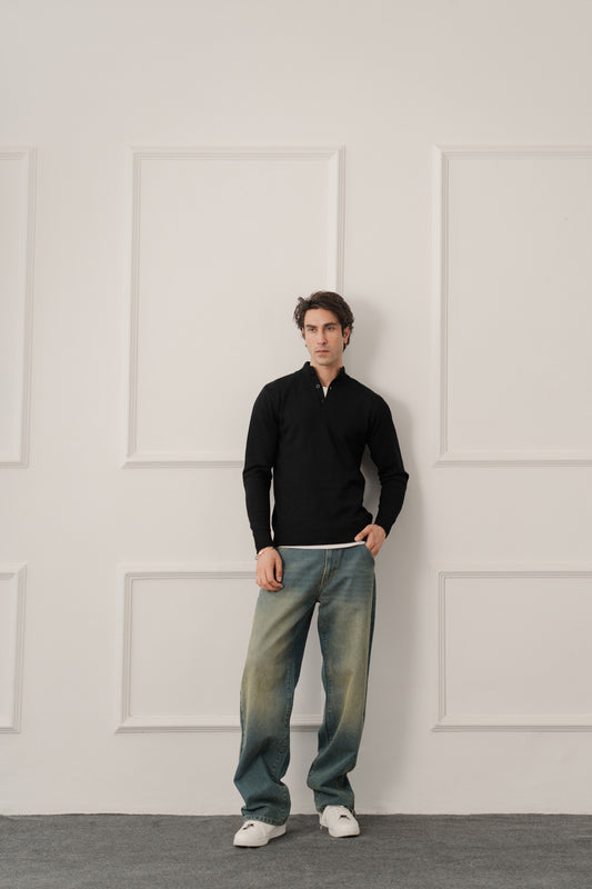 Blue Vintage Straight Fit Denim Jeans - Hustle N Holla