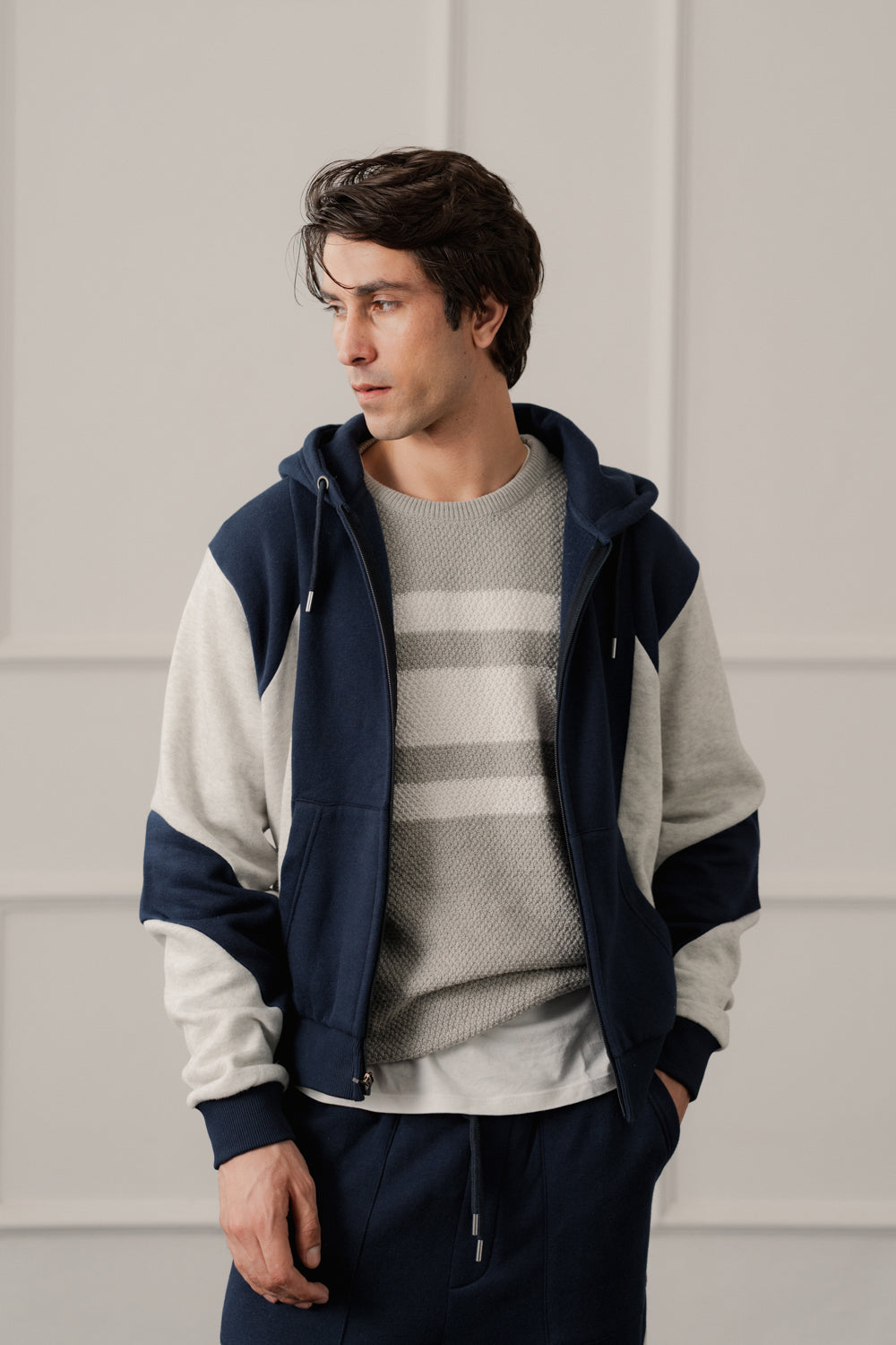 Navy Relaxed Fit Oversized Pull Over Hoodie - Hustle N Holla