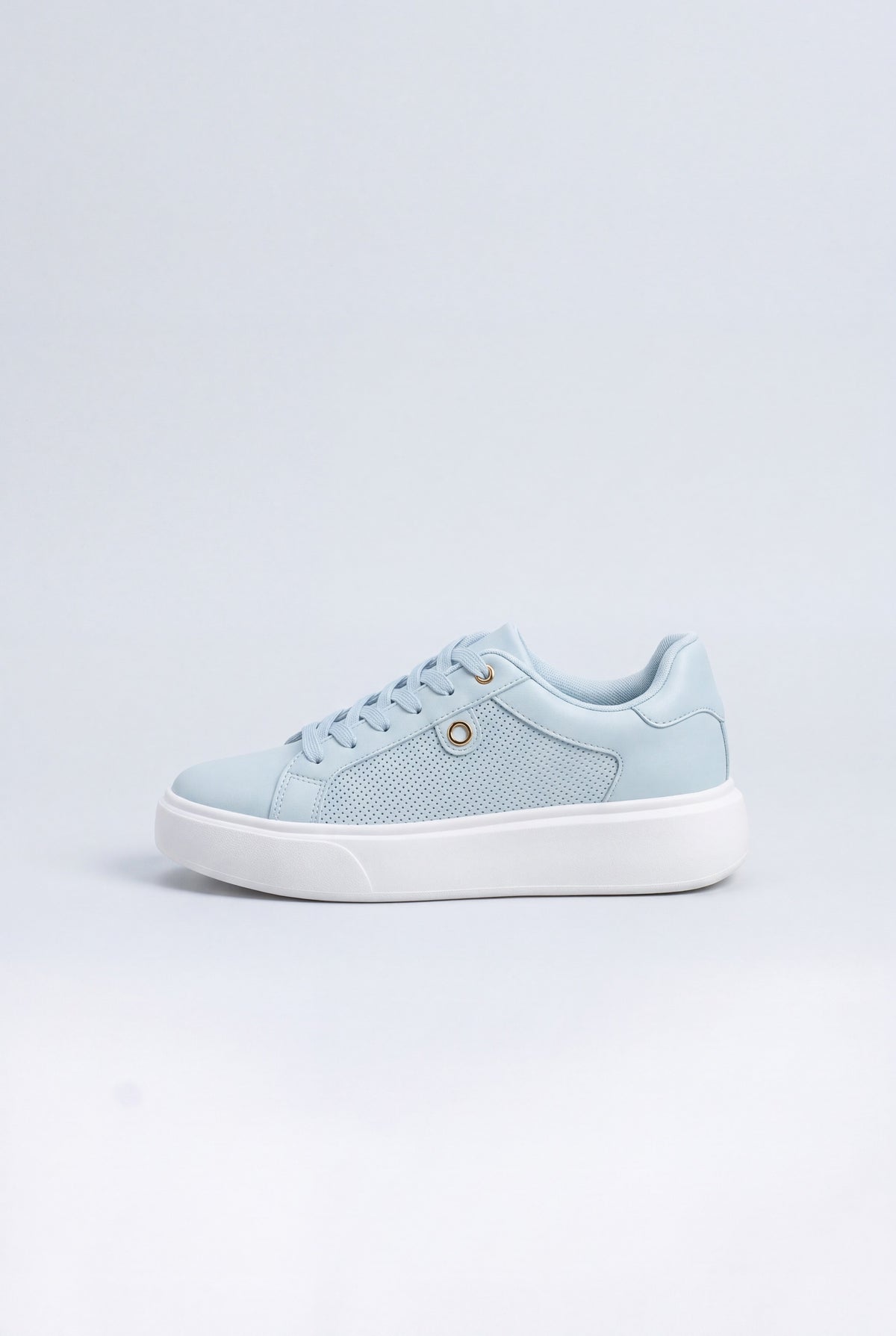 Ice Blue Low Top Trainers - Hustle N Holla