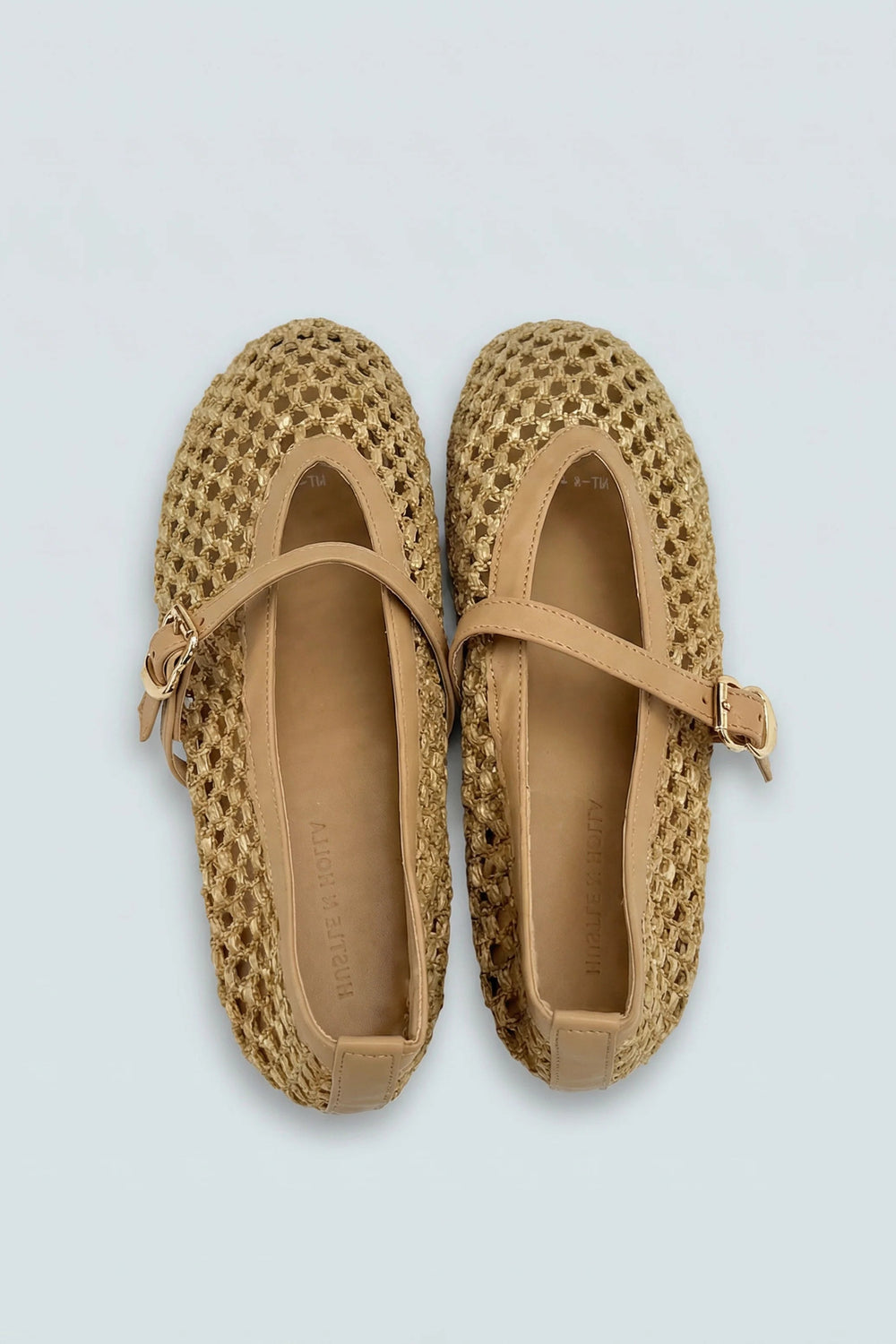 Beige Woven Ballet Pumps - Hustle N Holla