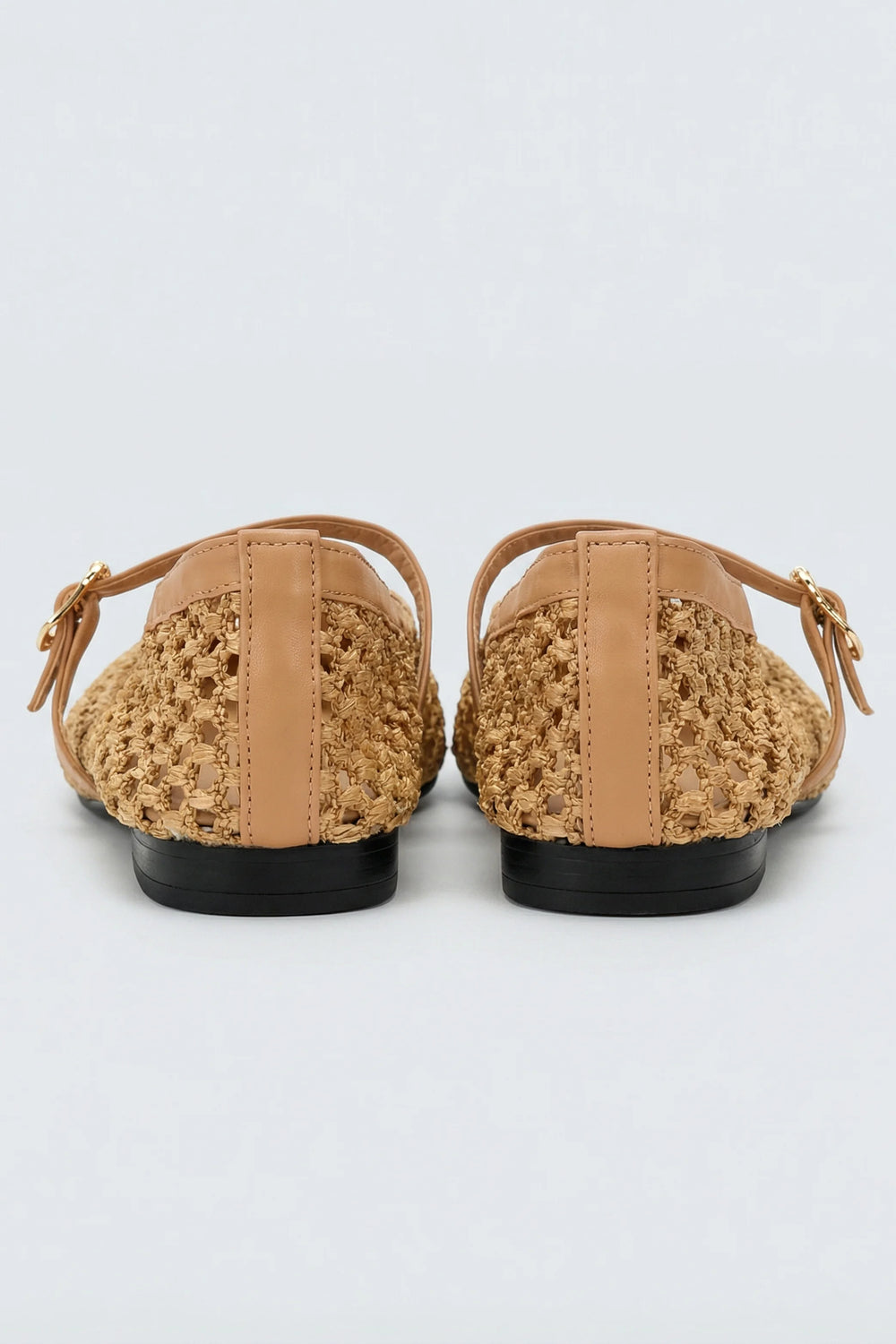 Beige Woven Ballet Pumps - Hustle N Holla