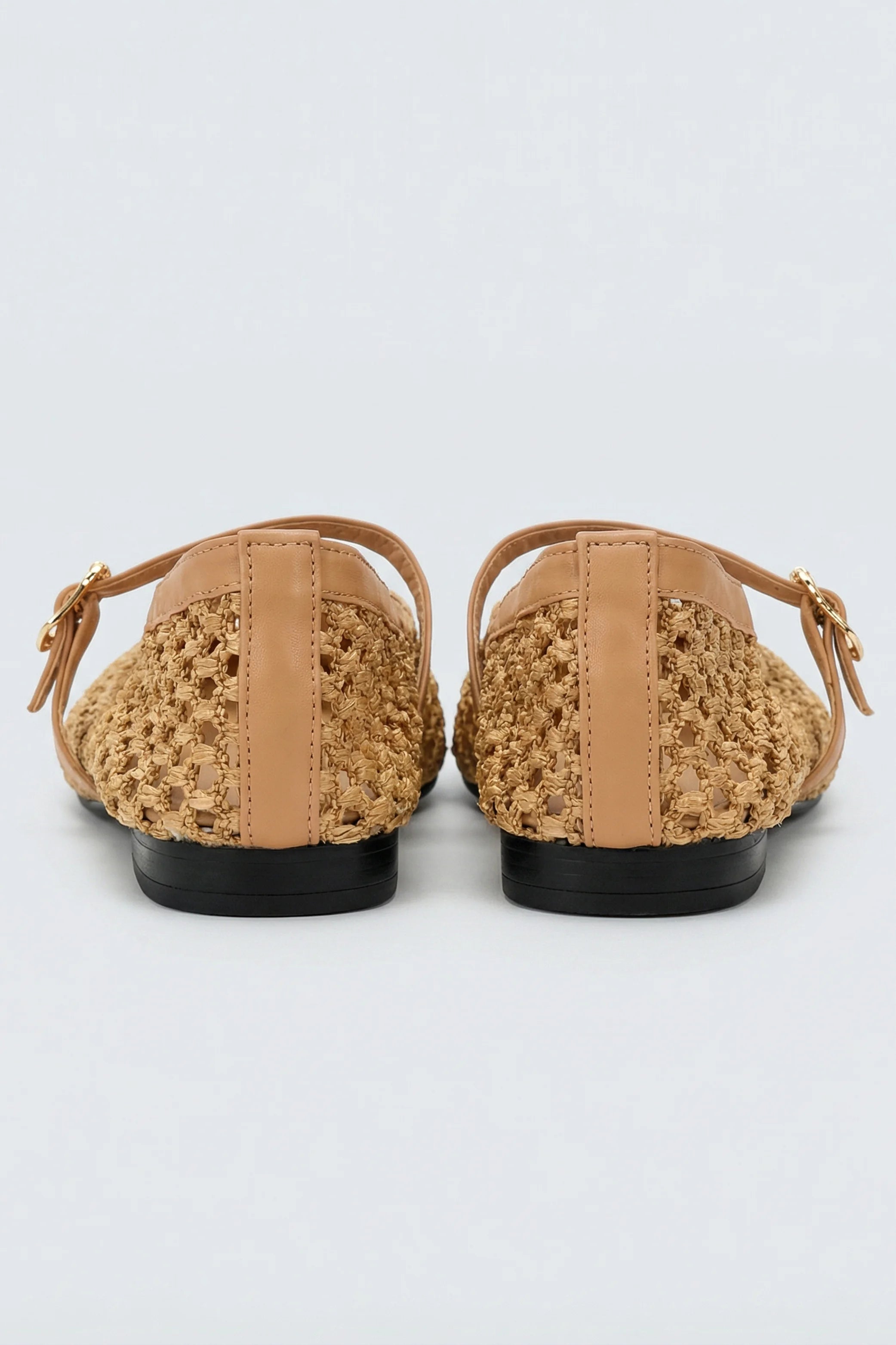 Beige Woven Ballet Pumps - Hustle N Holla