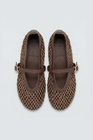Brown Woven Ballet Pumps - Hustle N Holla
