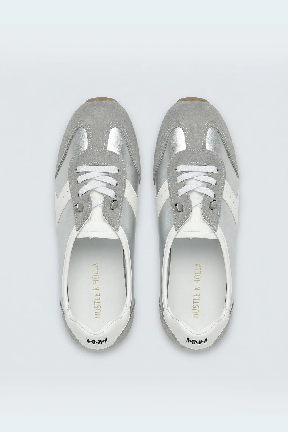 Silver Metallic Trainer Pumps - Hustle N Holla