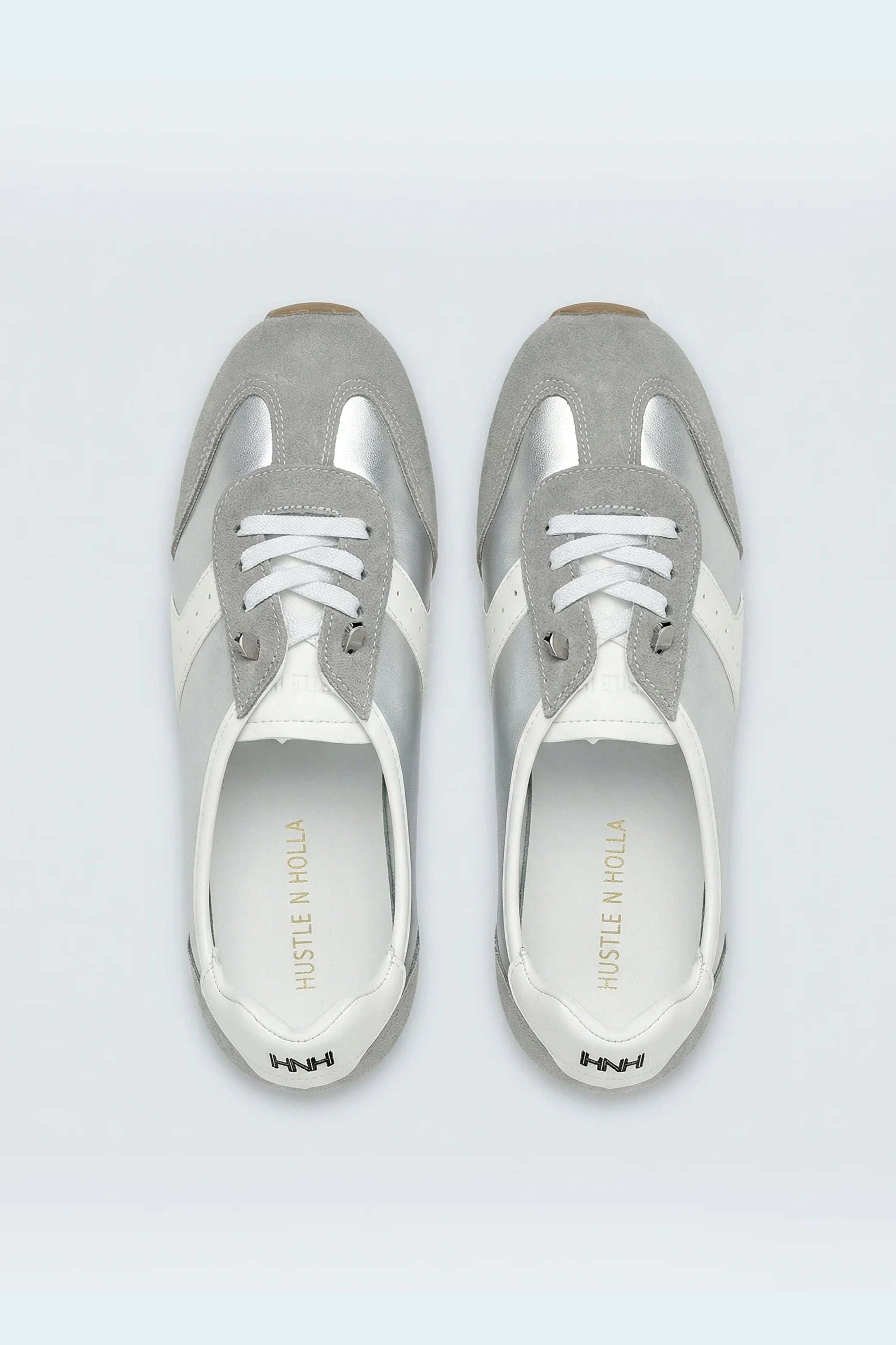Silver Metallic Trainer Pumps - Hustle N Holla