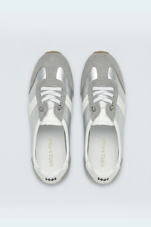 Silver Metallic Trainer Pumps - Hustle N Holla