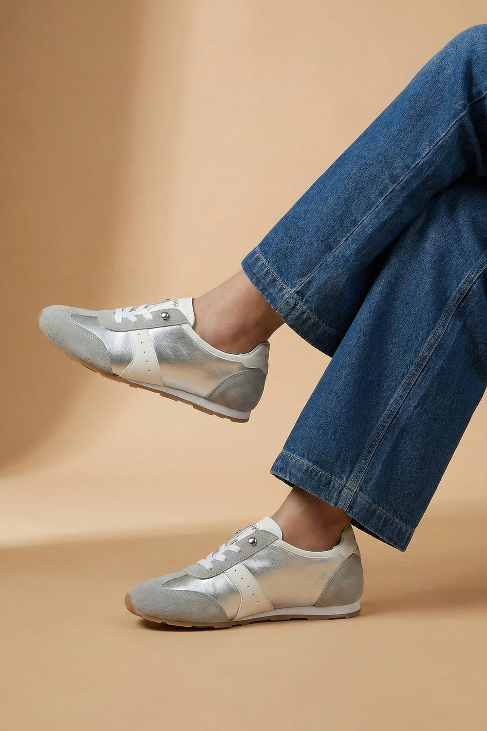 Silver Metallic Trainer Pumps - Hustle N Holla