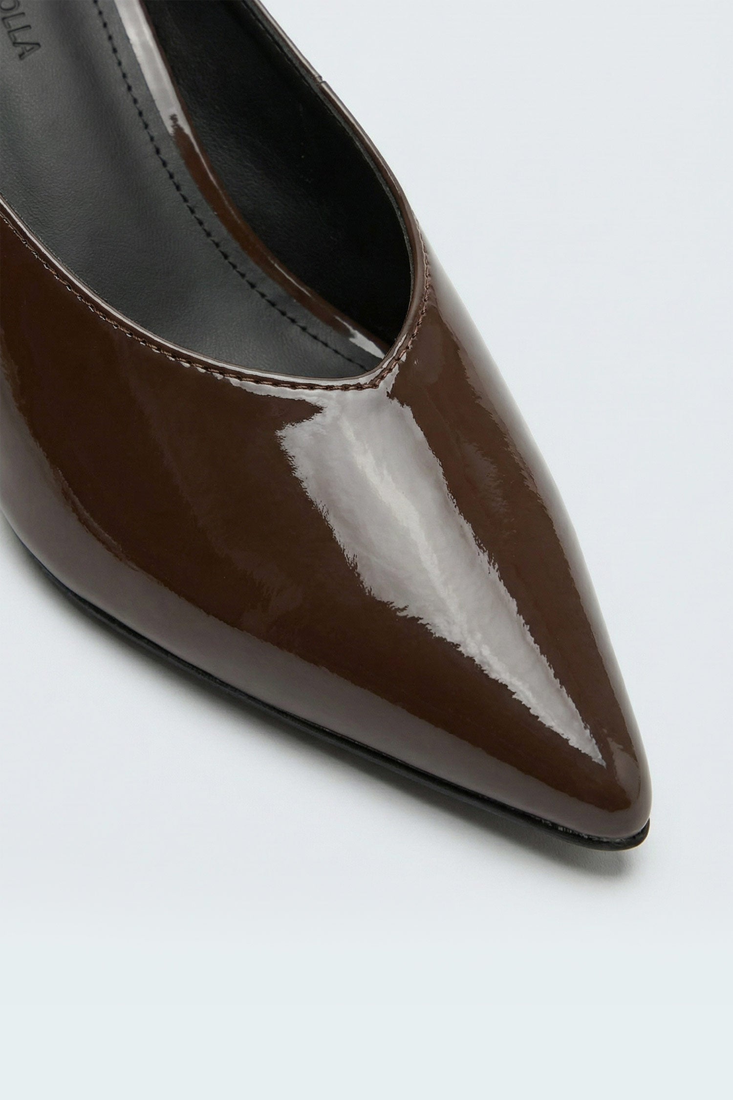 Chocolate Brown Patent Leather Mule Heels - Hustle N Holla