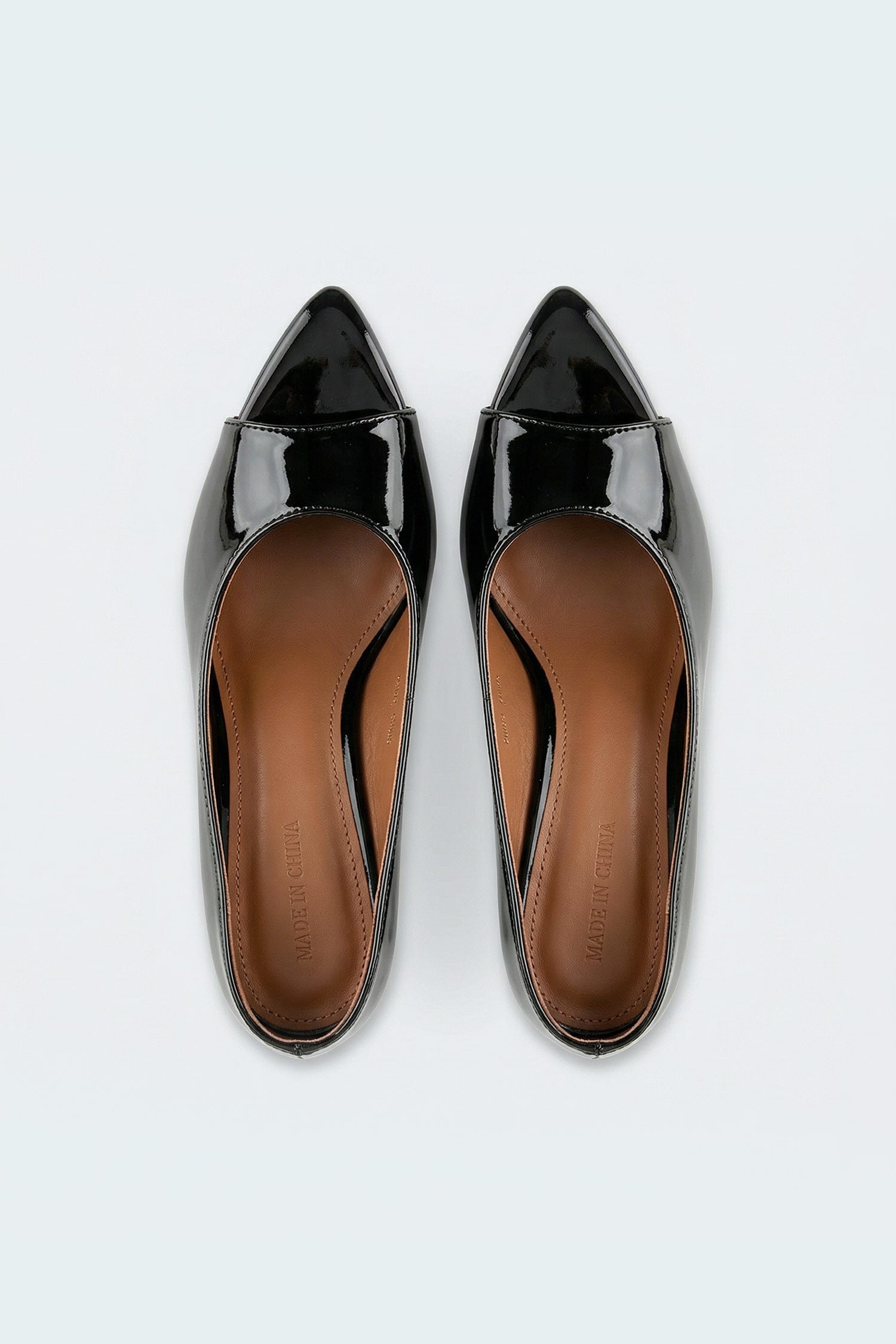 Black Patent Leather Open Toe Heels