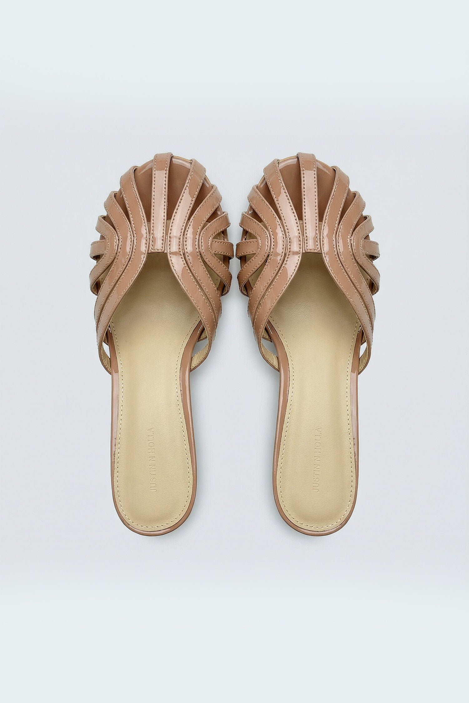 Beige Nude Cage Kitten Heels