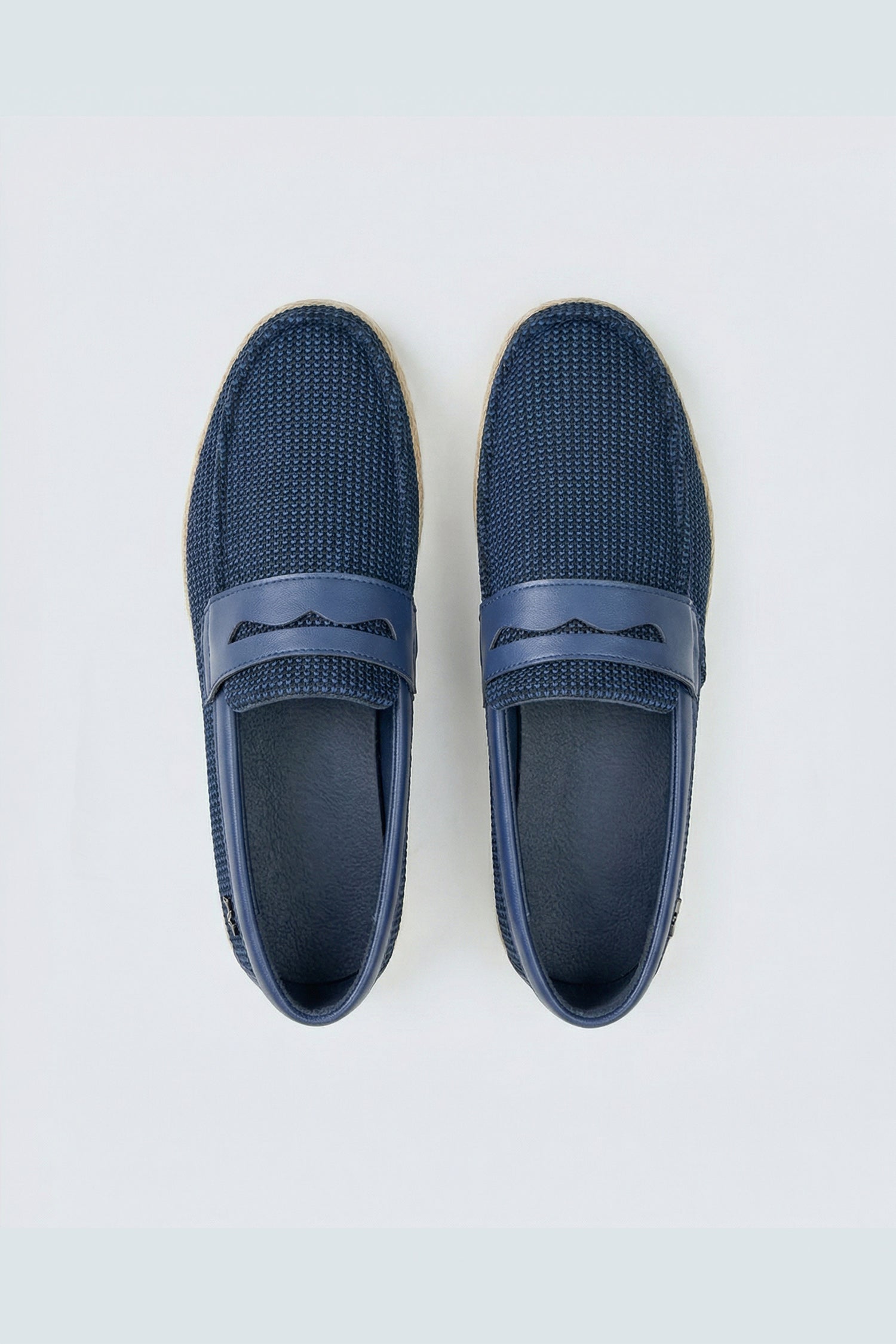 Navy Contrast Yacht Loafers - Hustle N Holla
