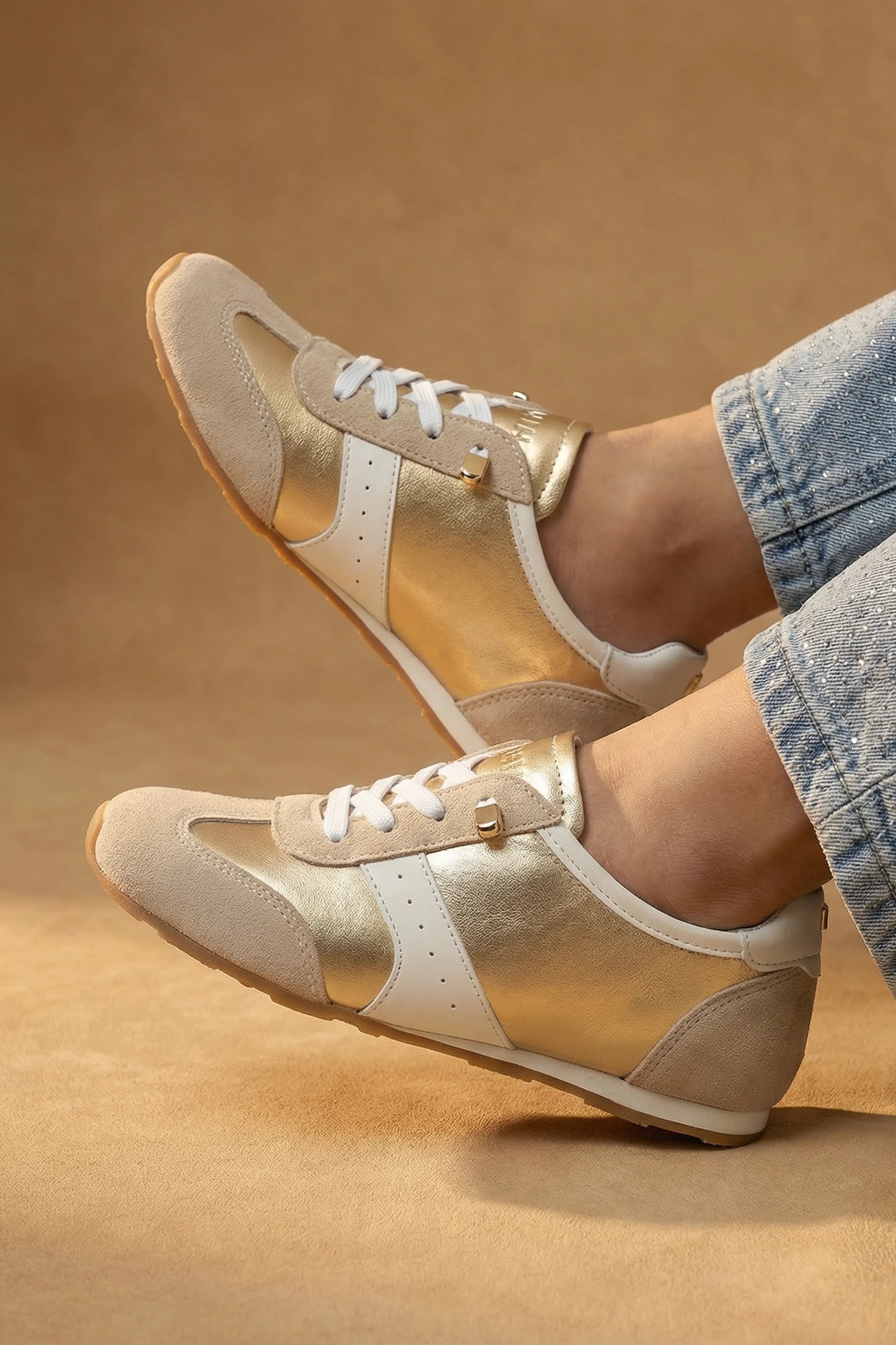 Gold Metallic Trainer Pumps - Hustle N Holla