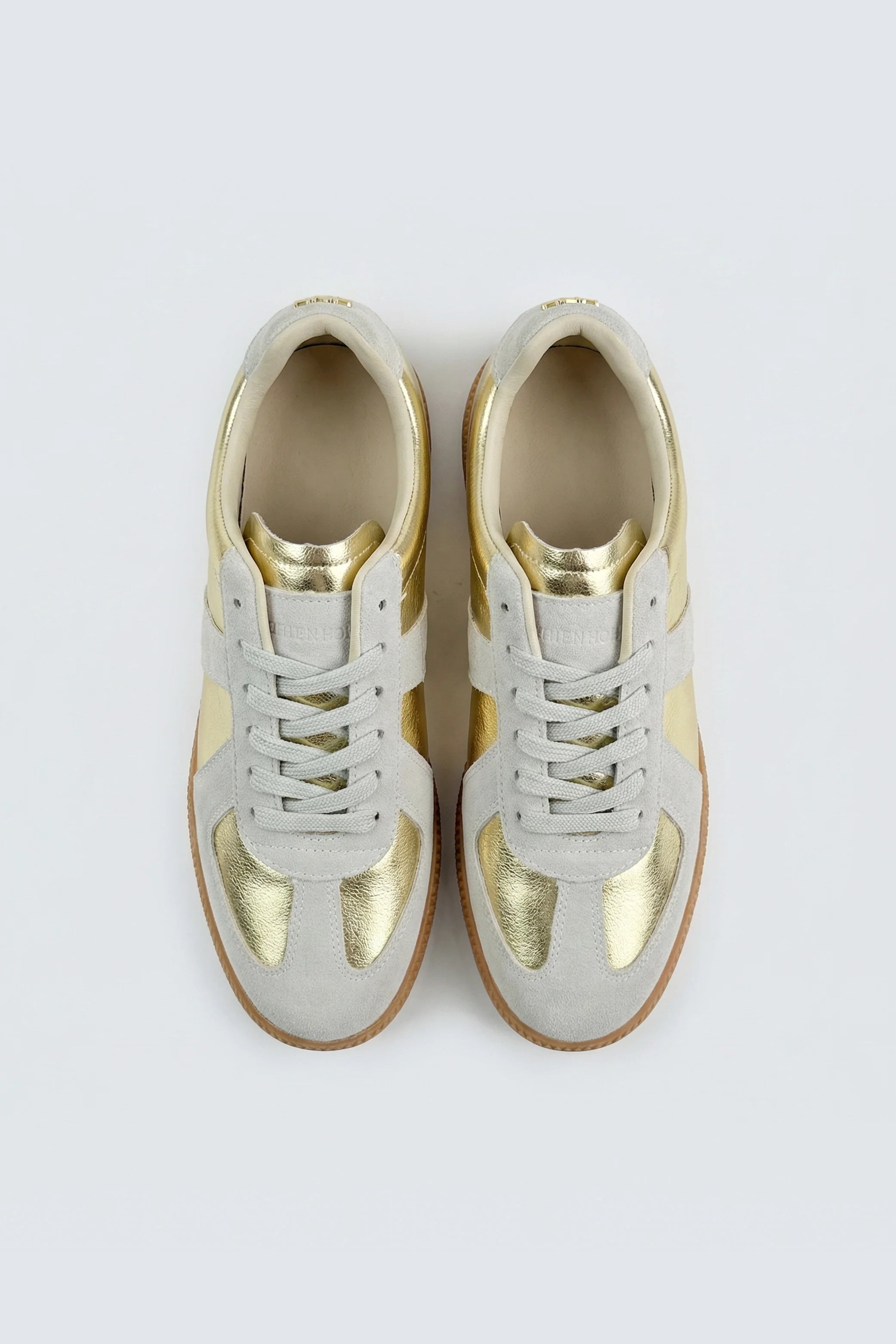 Light Grey Metallic Trainers - Hustle N Holla