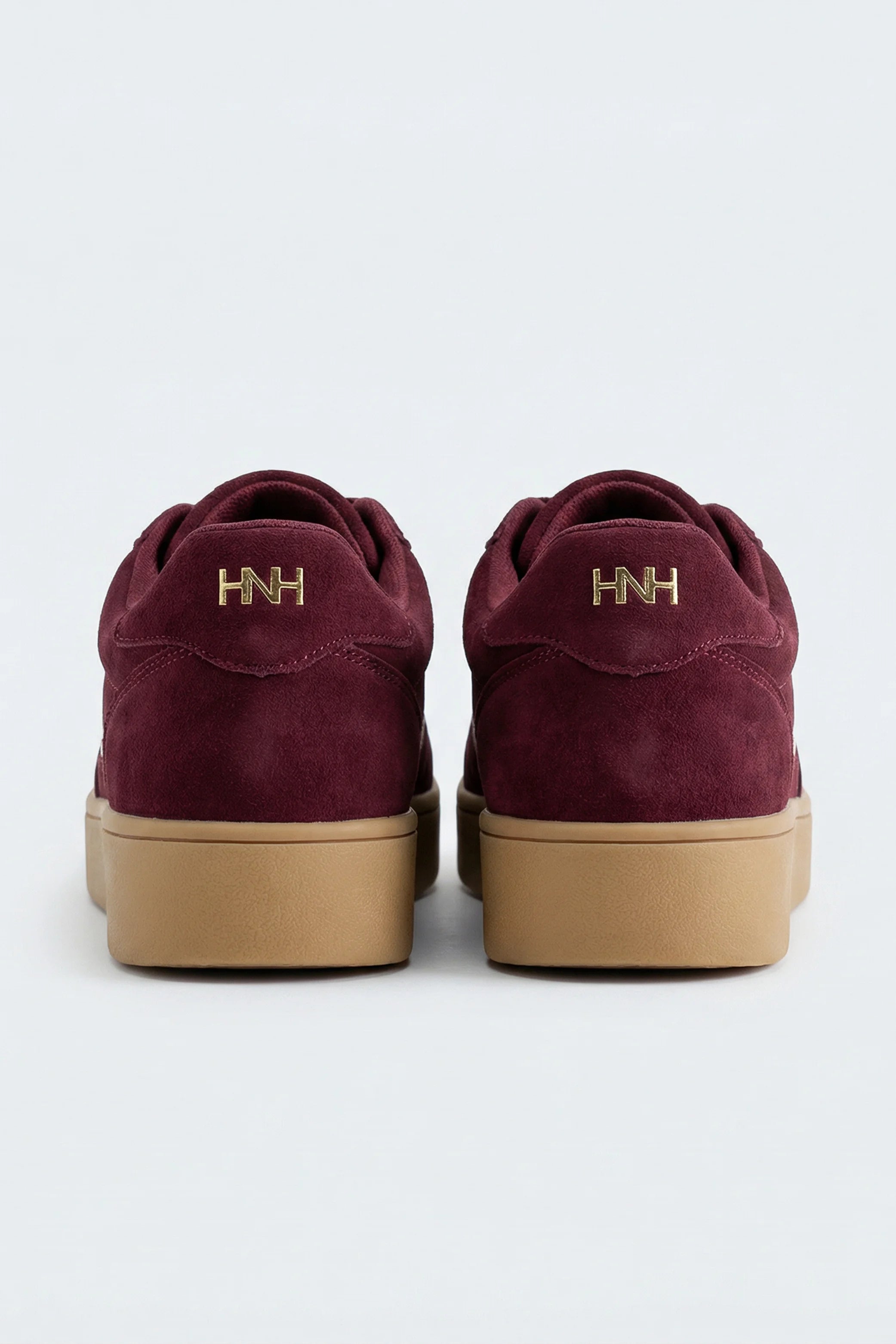 Burgundy Metallic Accent Trainers - Hustle N Holla
