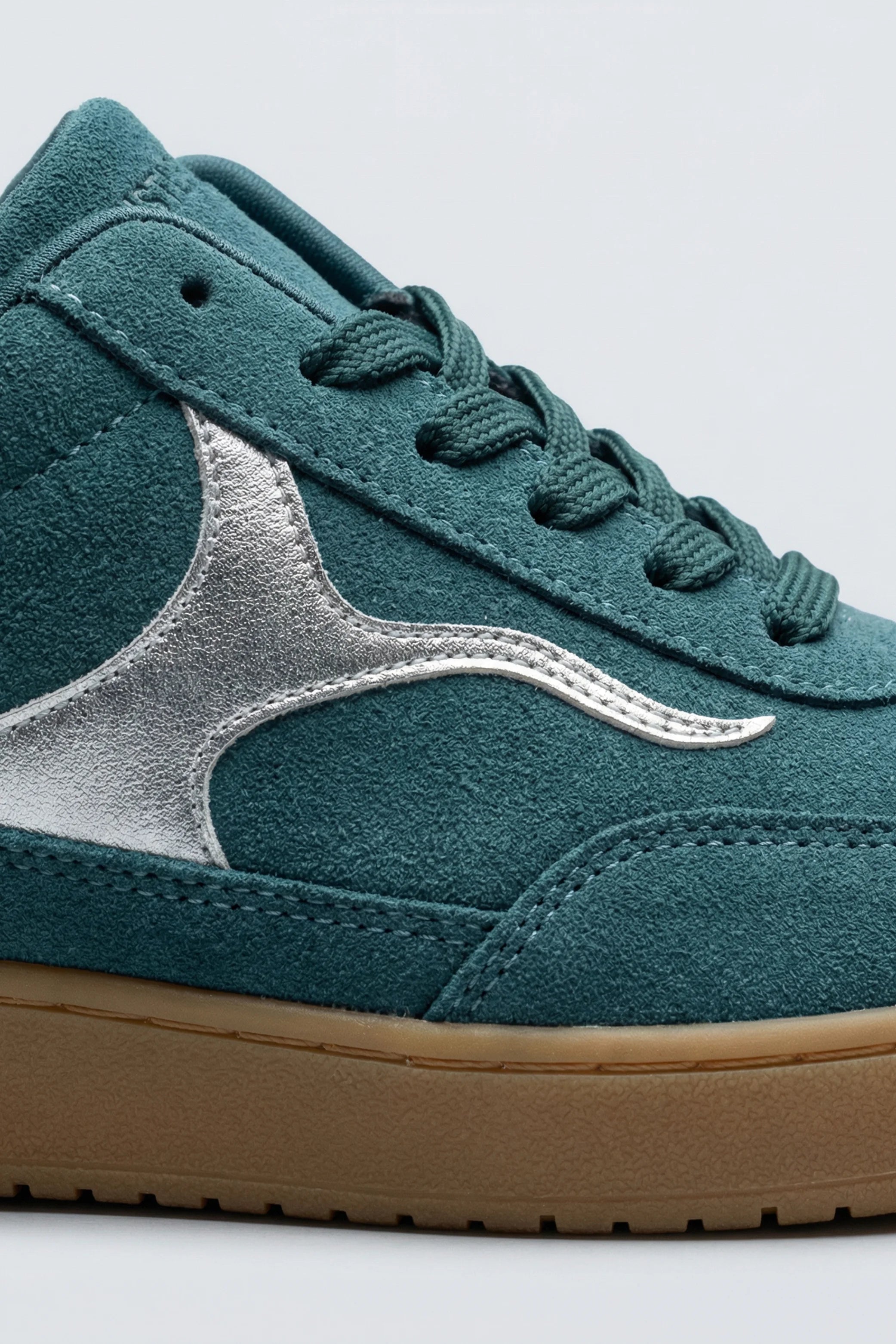 Teal Metallic Accent Trainers - Hustle N Holla
