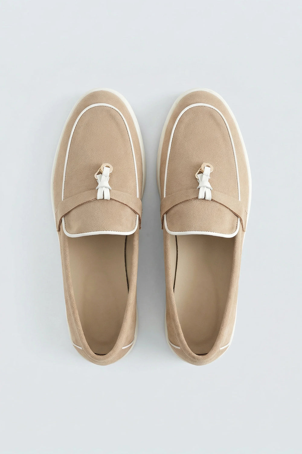 Beige Suede Tassle Loafers - Hustle N Holla