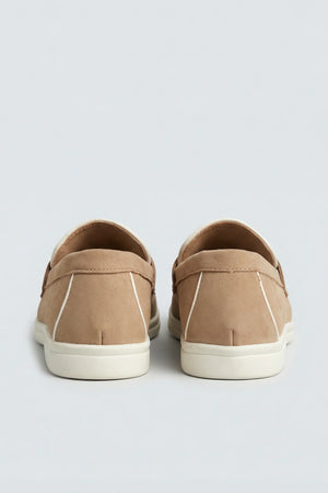 Beige Suede Tassle Loafers - Hustle N Holla