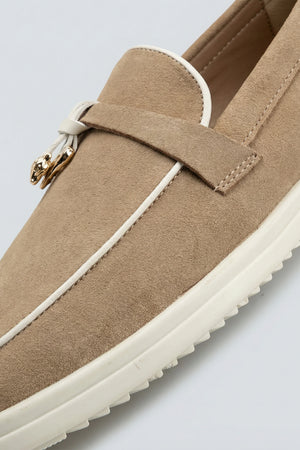 Beige Suede Tassle Loafers - Hustle N Holla
