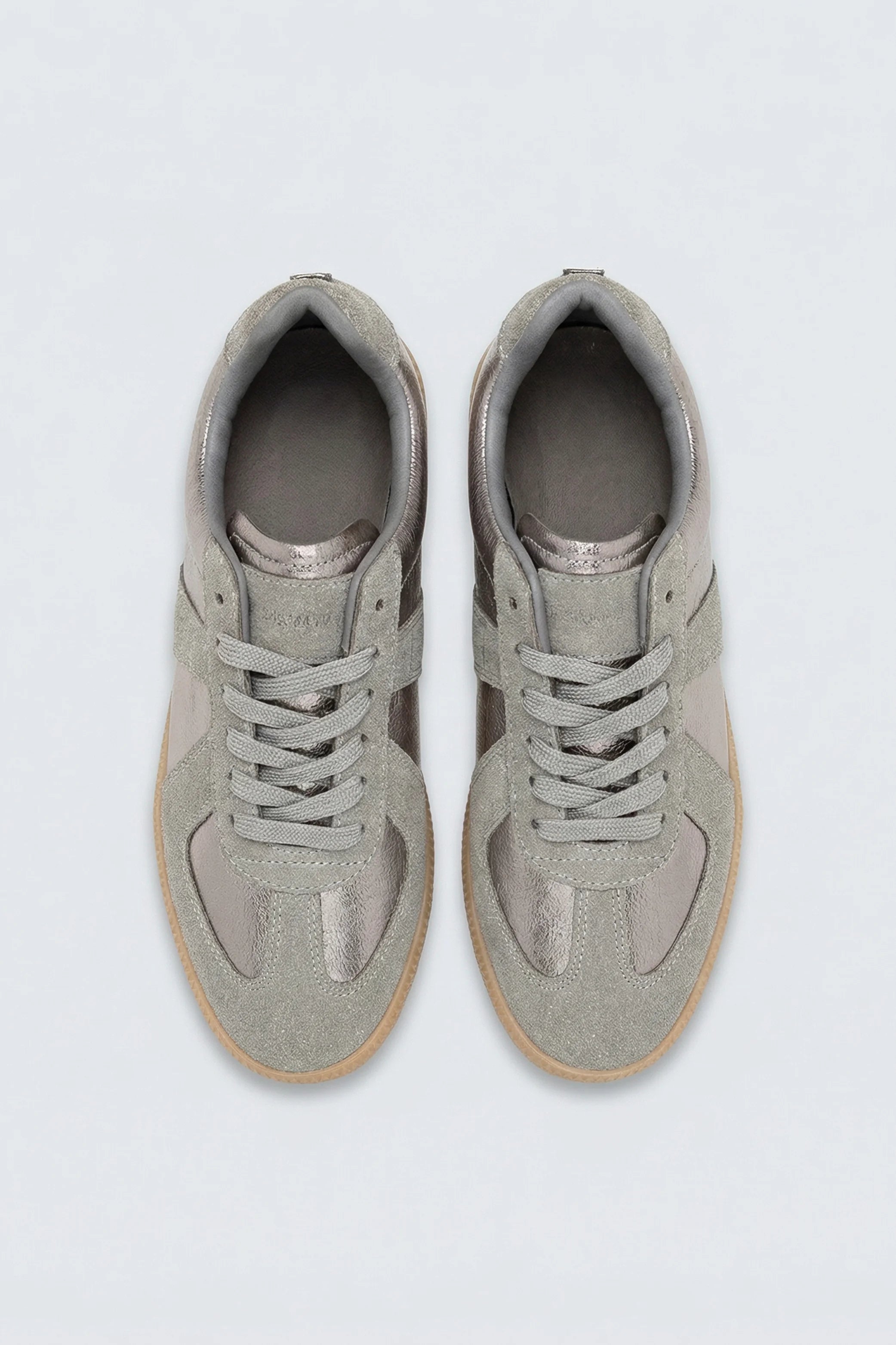 Dark Grey Metallic Trainers - Hustle N Holla