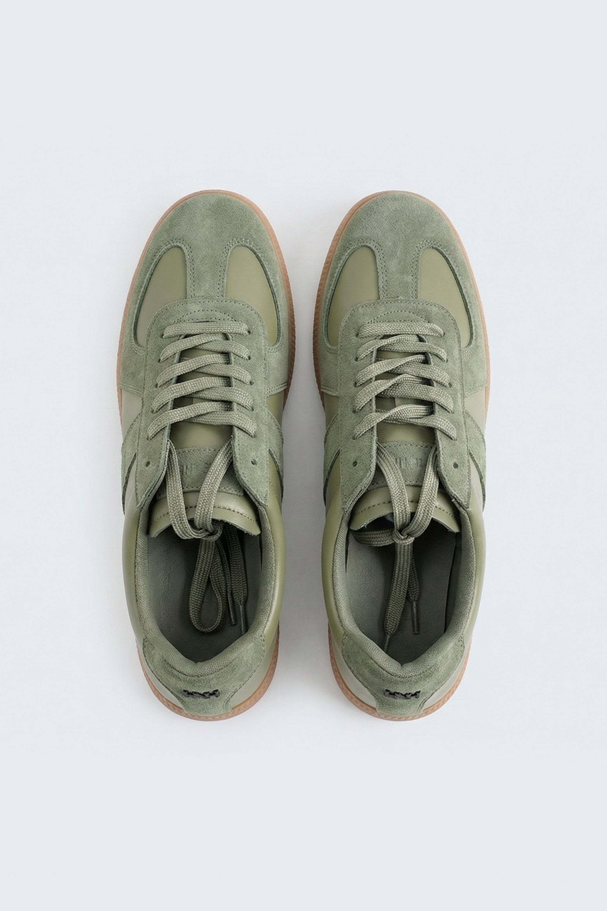 Sage Green Duo Tone Sneakers - Hustle N Holla