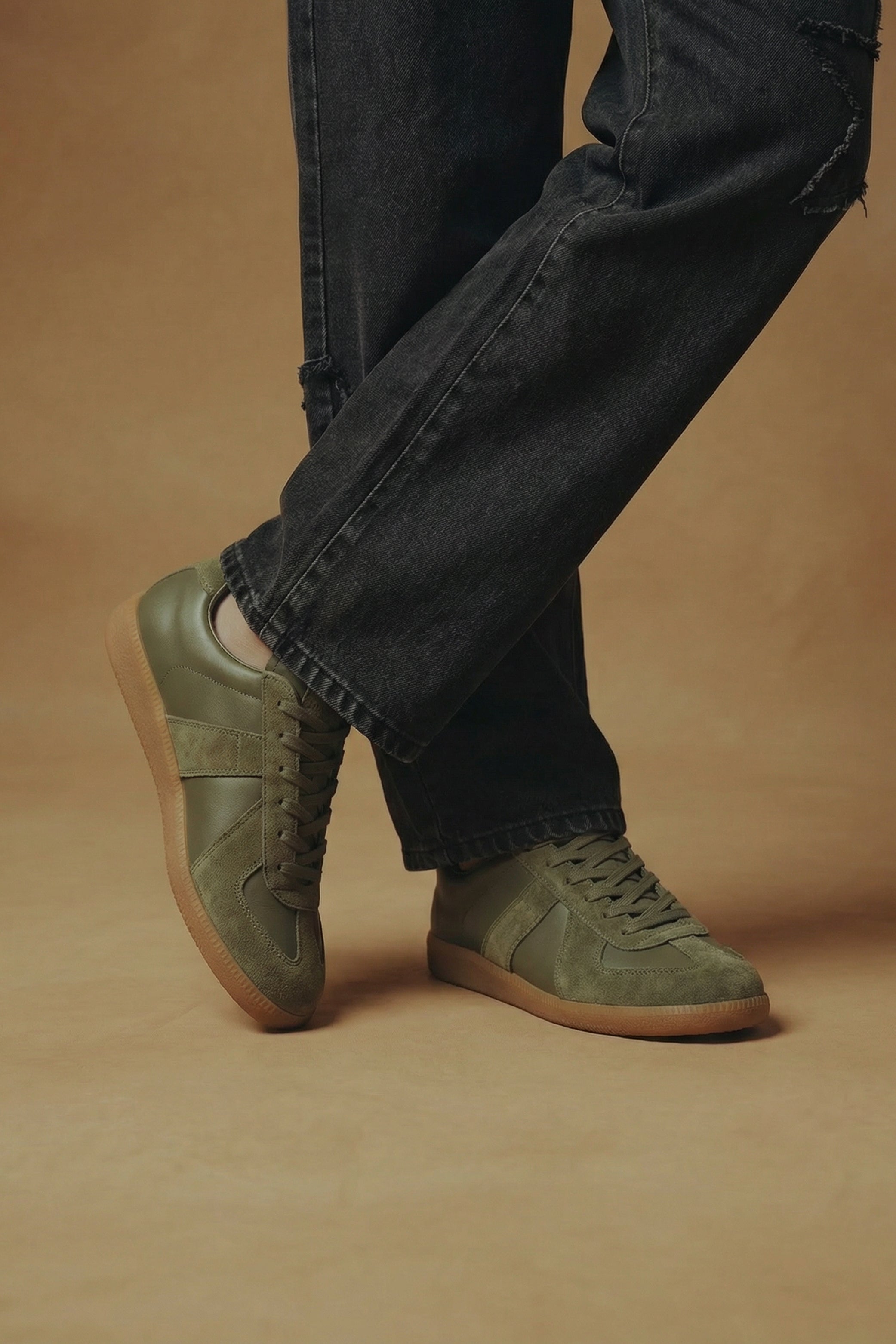 Sage Green Duo Tone Sneakers