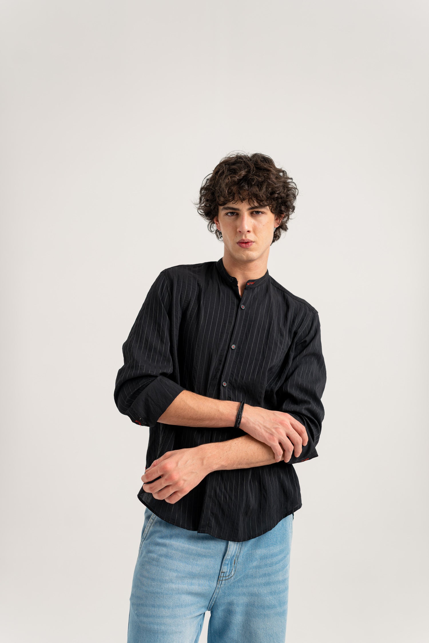 Jet Black Regular Fit Minor Fault Cotton Shirt - Hustle N Holla