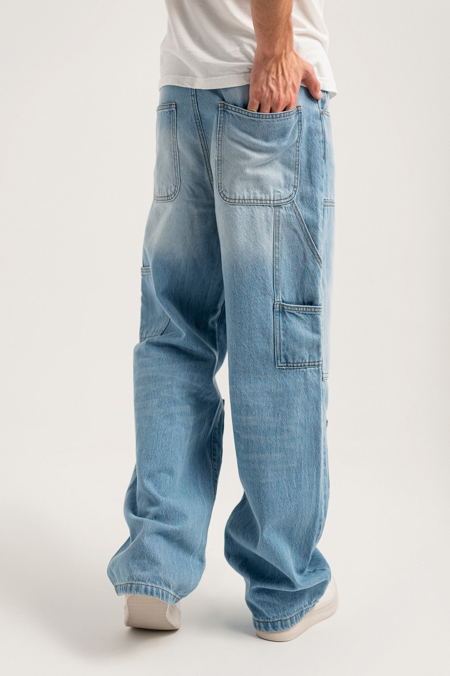 Mid Blue Wide Leg Denim Jeans - Hustle N Holla