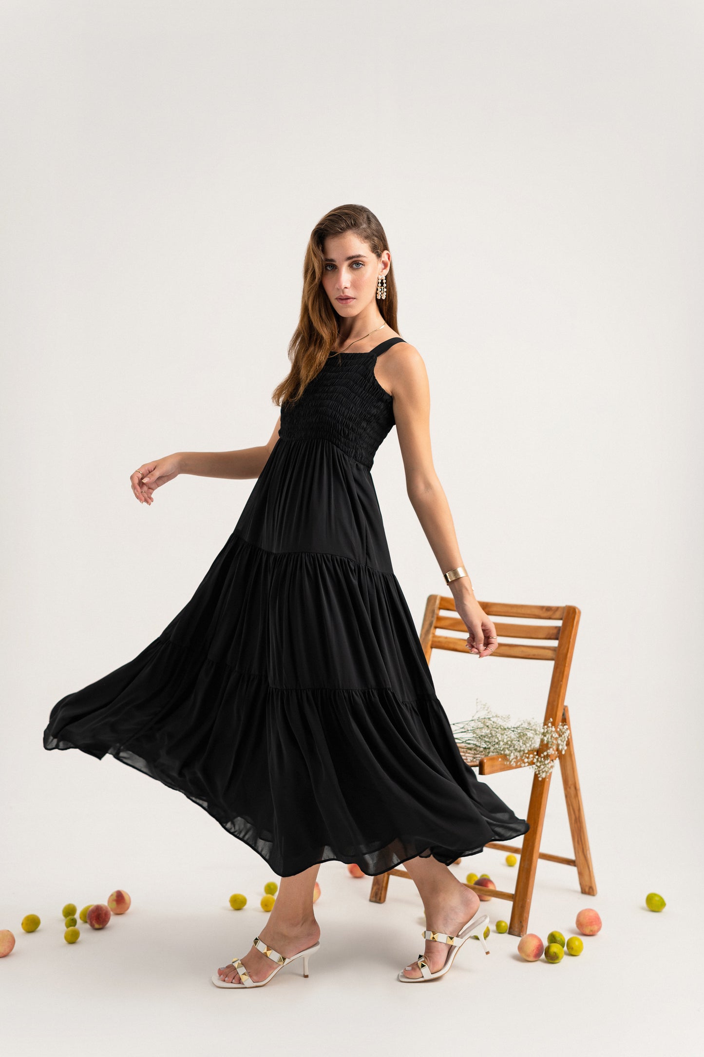 Black Tiered Sleeveless Maxi Dress - Hustle N Holla