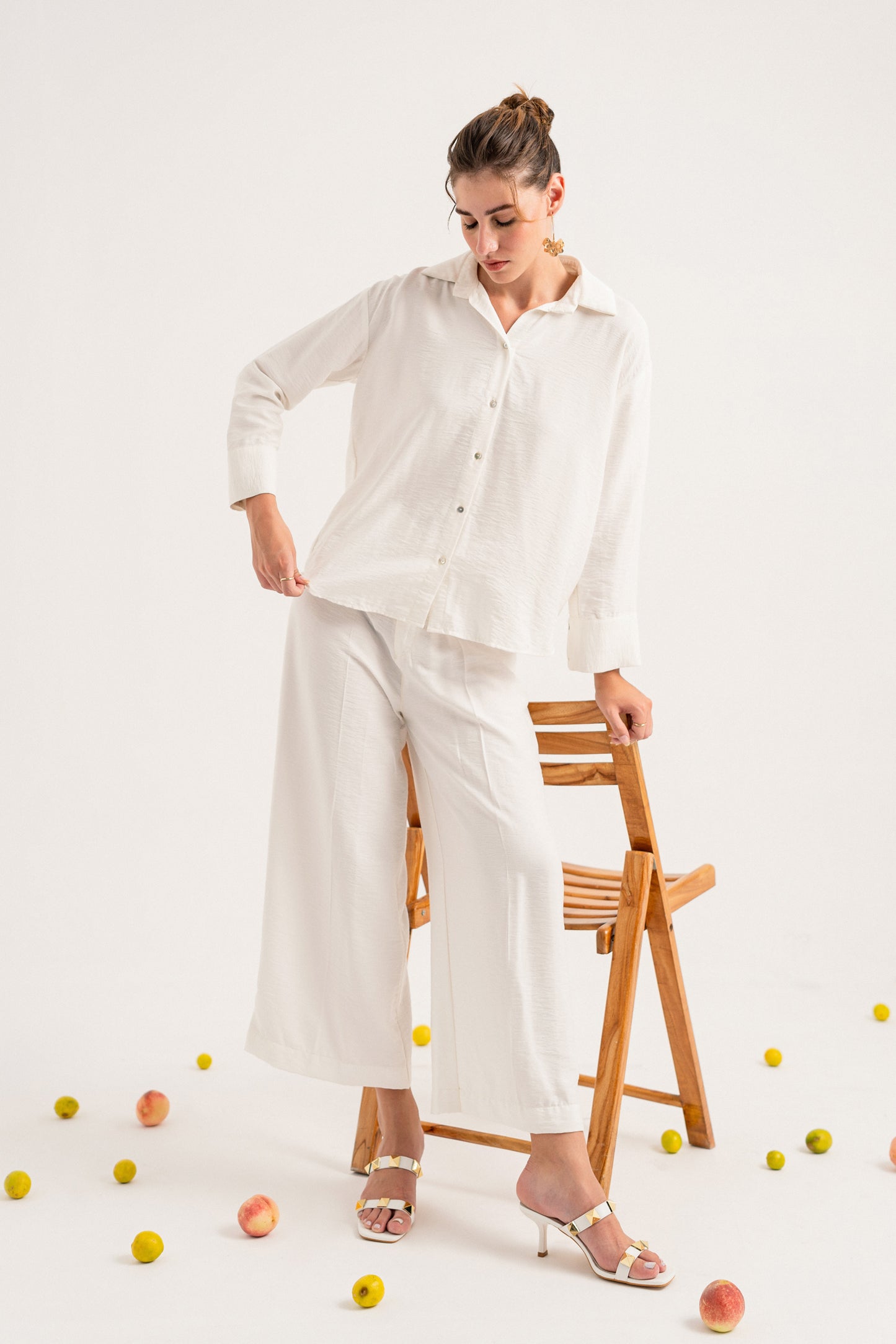 White Wide Leg Pants - Hustle N Holla