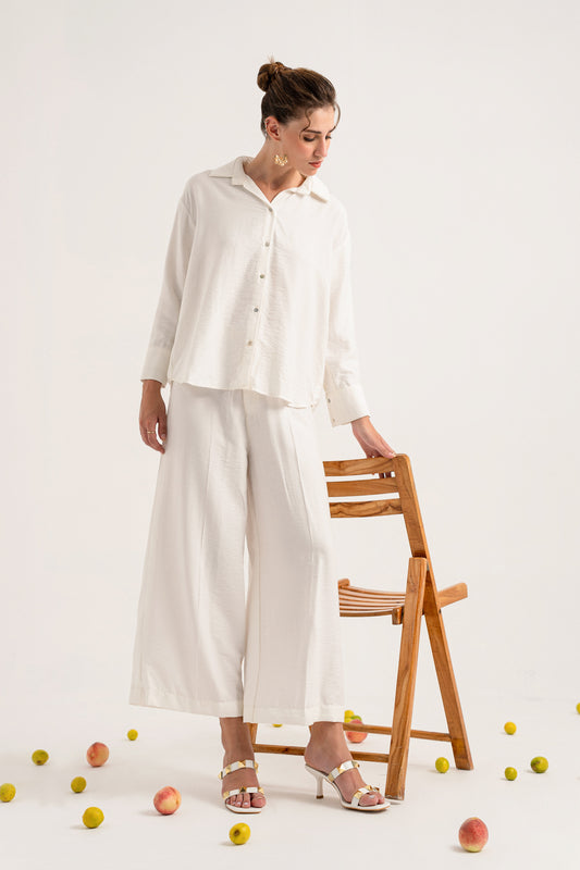 White Wide Leg Pants - Hustle N Holla