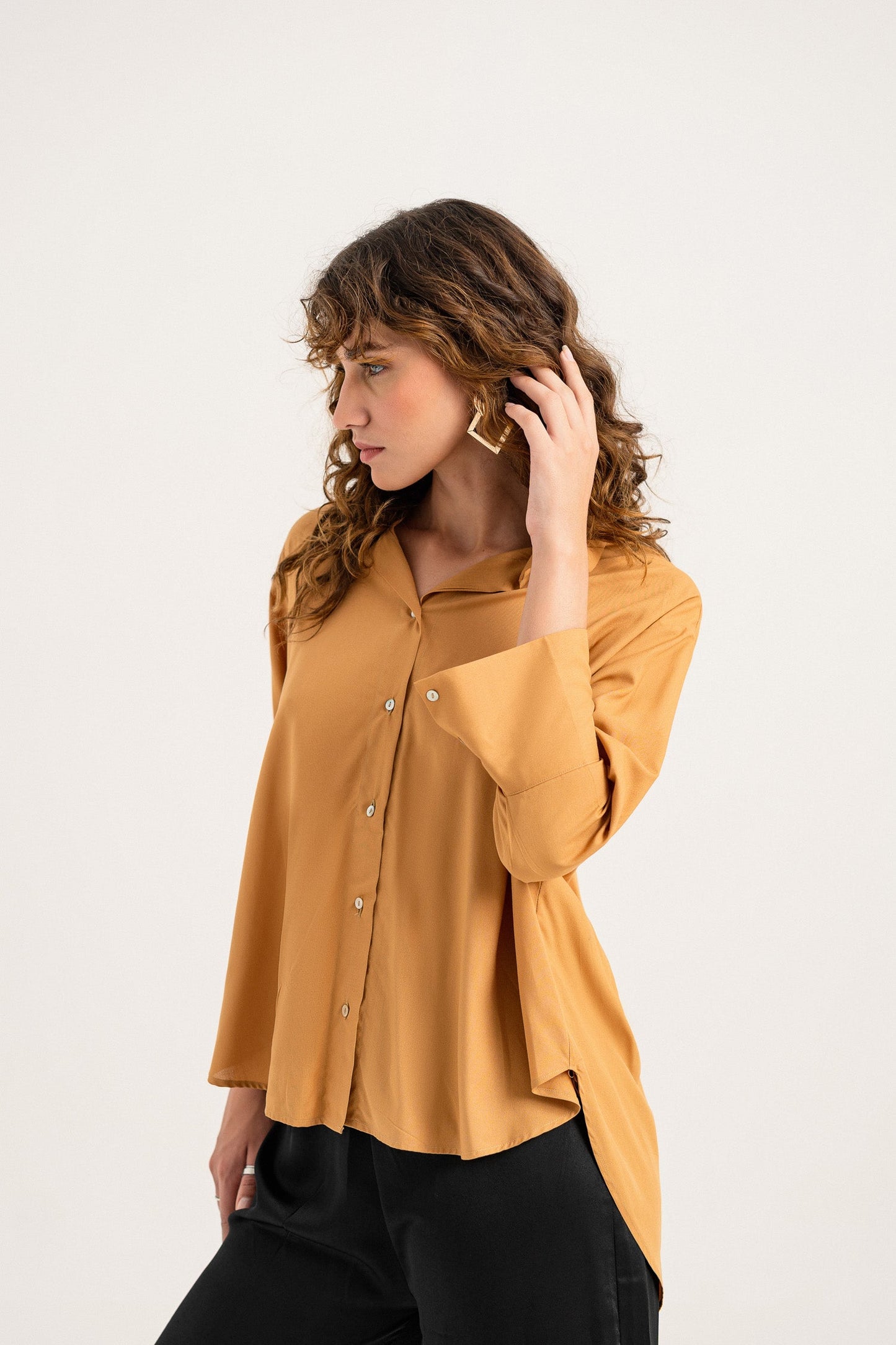 Light Brown Button Down Shirt - Hustle N Holla