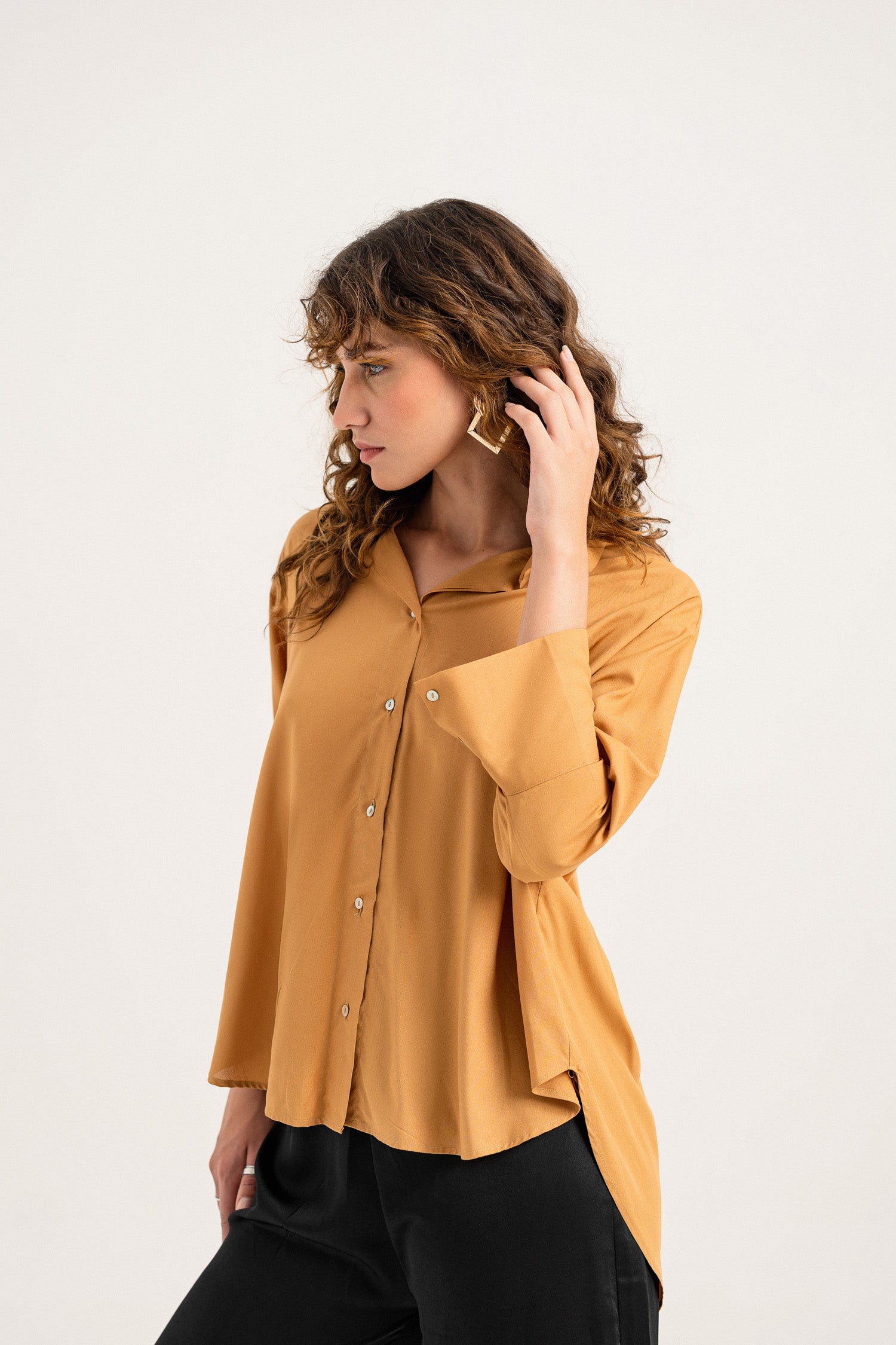 Light Brown Button Down Shirt - Hustle N Holla