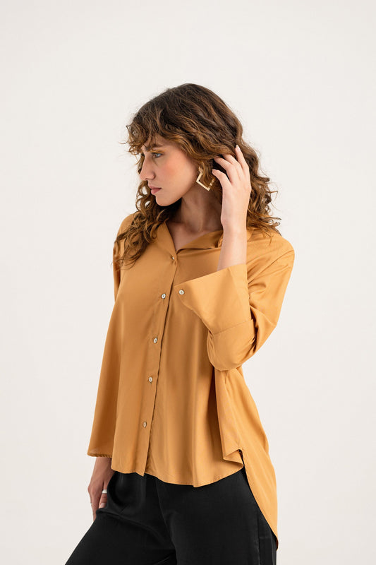 Light Brown Button Down Shirt - Hustle N Holla