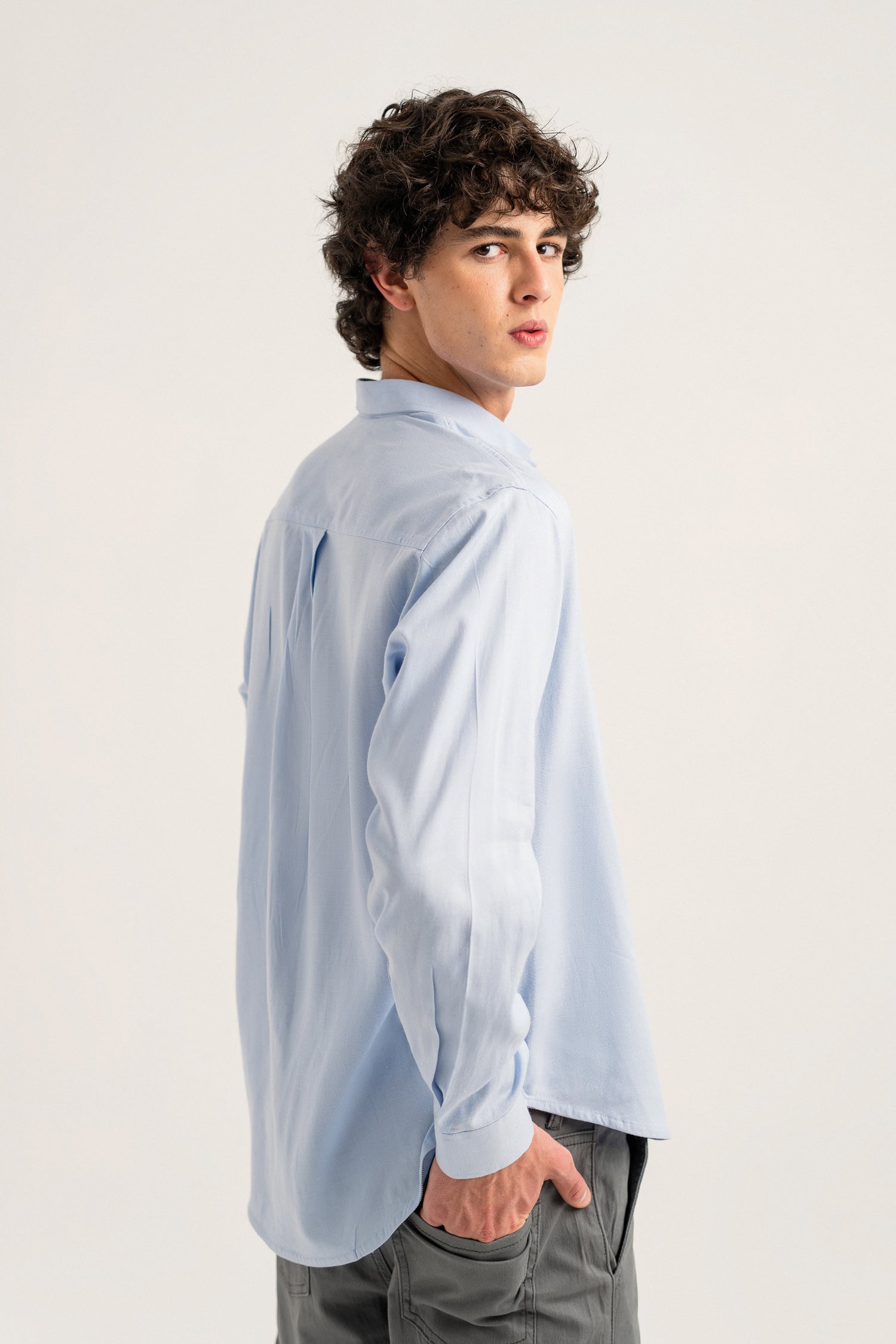 Blue Button-down Casual Shirt - Hustle N Holla