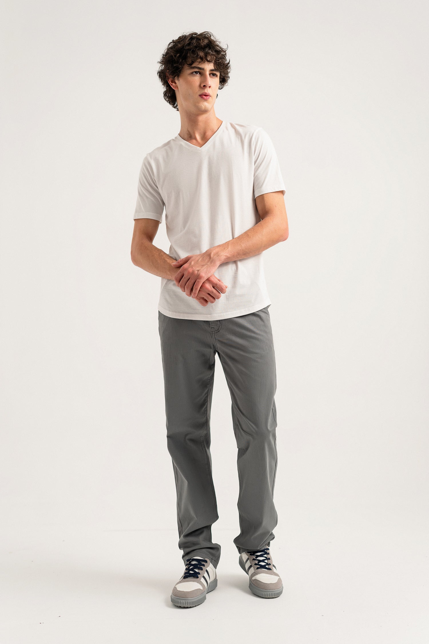 Charcoal Regular Fit Chino Pants