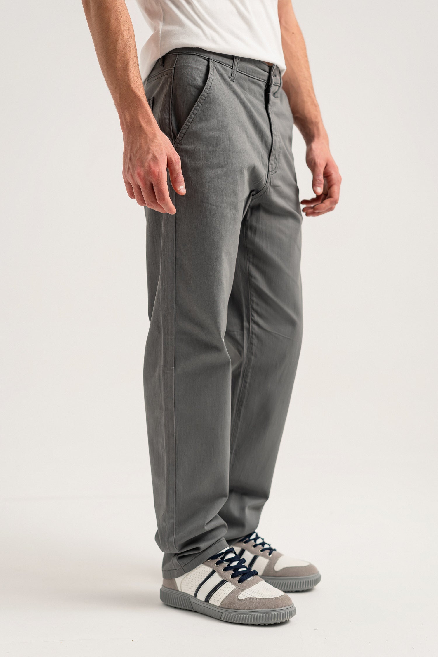 Charcoal Regular Fit Chino Pants - Hustle N Holla