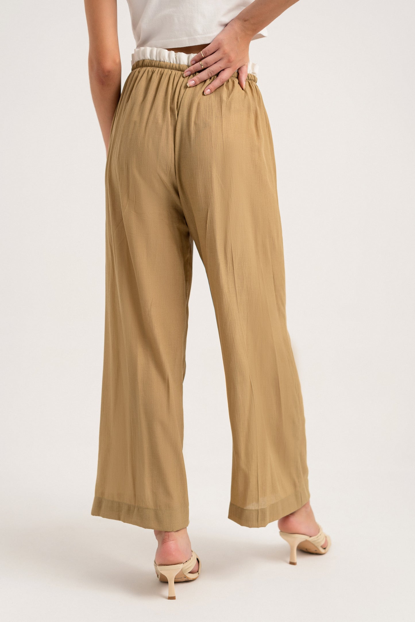 Dull Gold Wide Leg Pants - Hustle N Holla