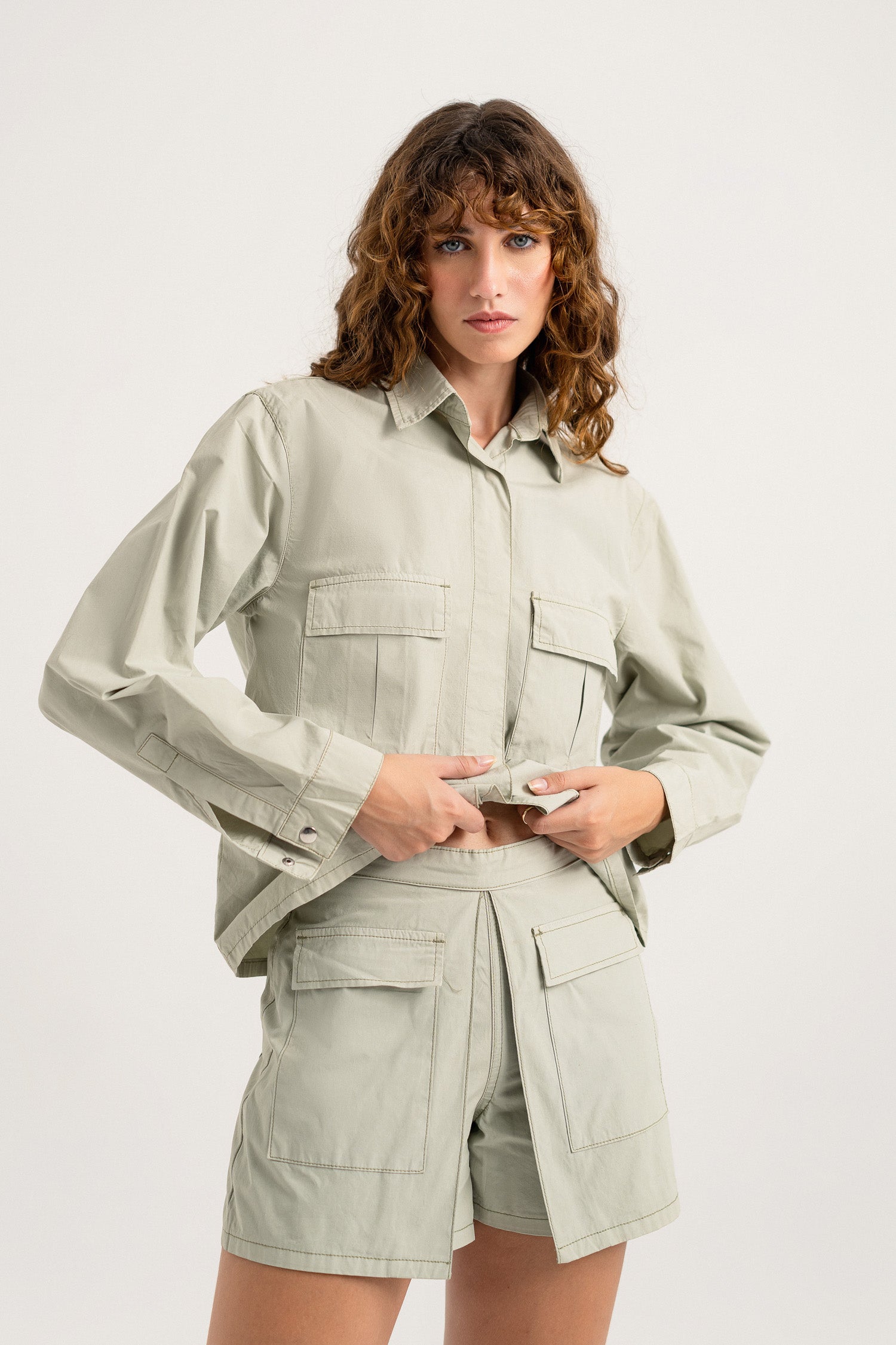 Sage Green Shorts - Hustle N Holla