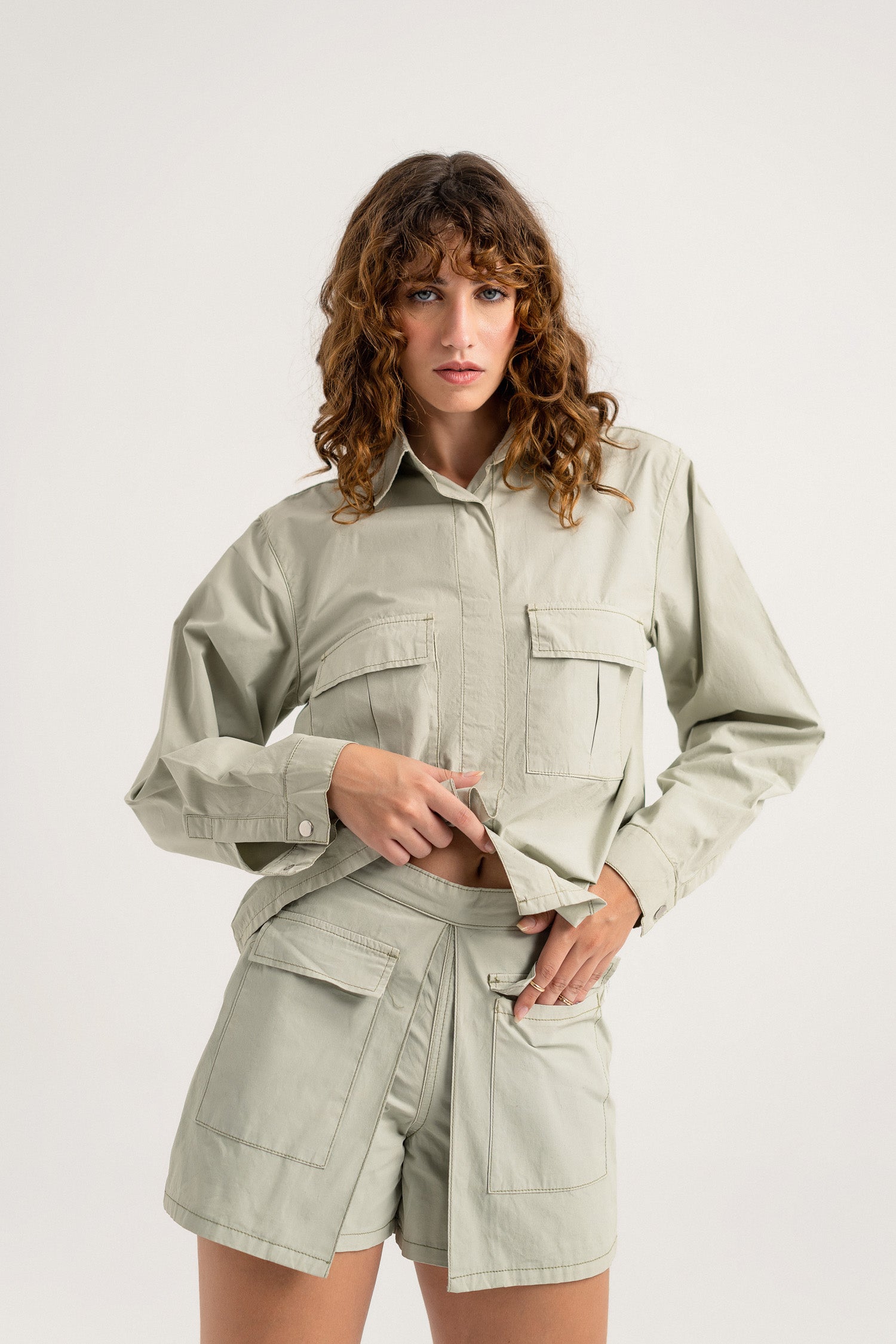 Sage Green Shorts - Hustle N Holla