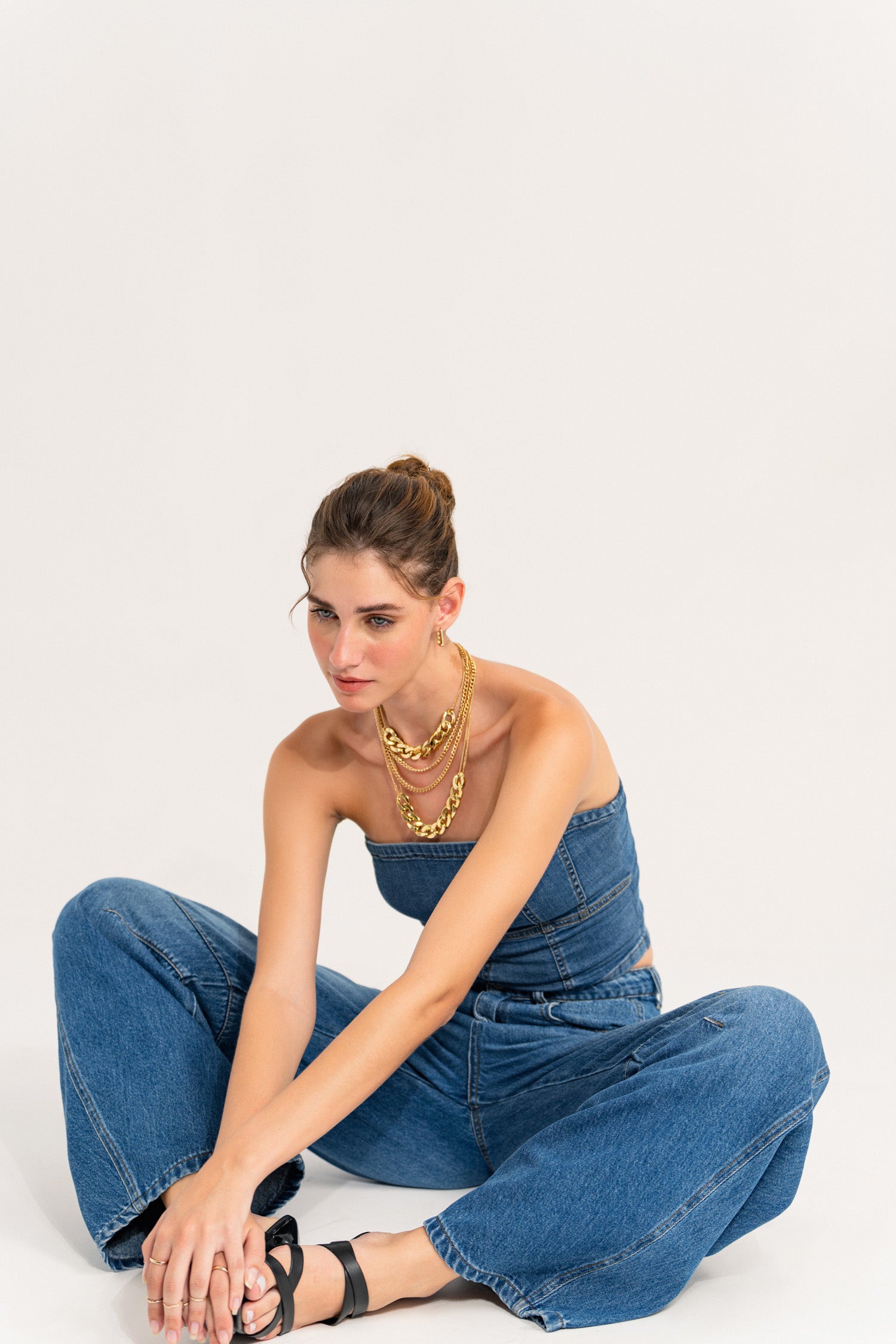 Light Blue Barrel Jeans - Hustle N Holla