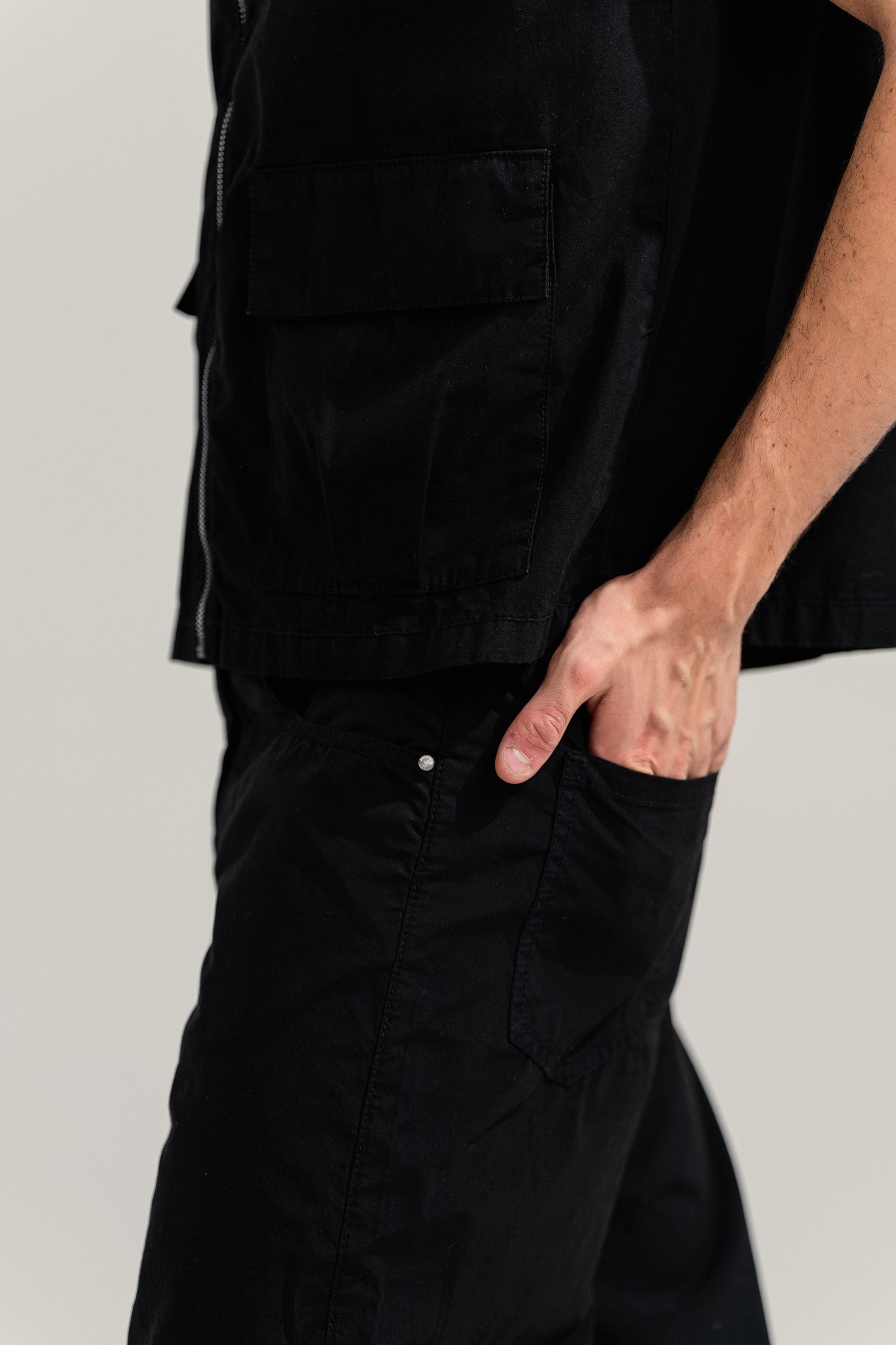 Jet Black Slim Fit Canvas Pants - Hustle N Holla